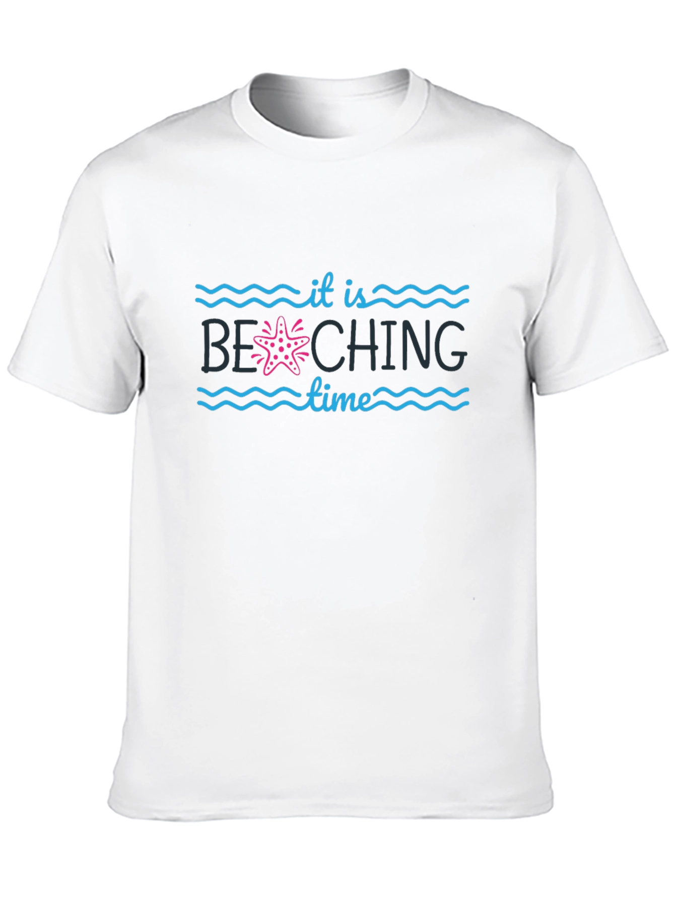 Black Beach Time Black T-Shirt with Starfish Design view 10