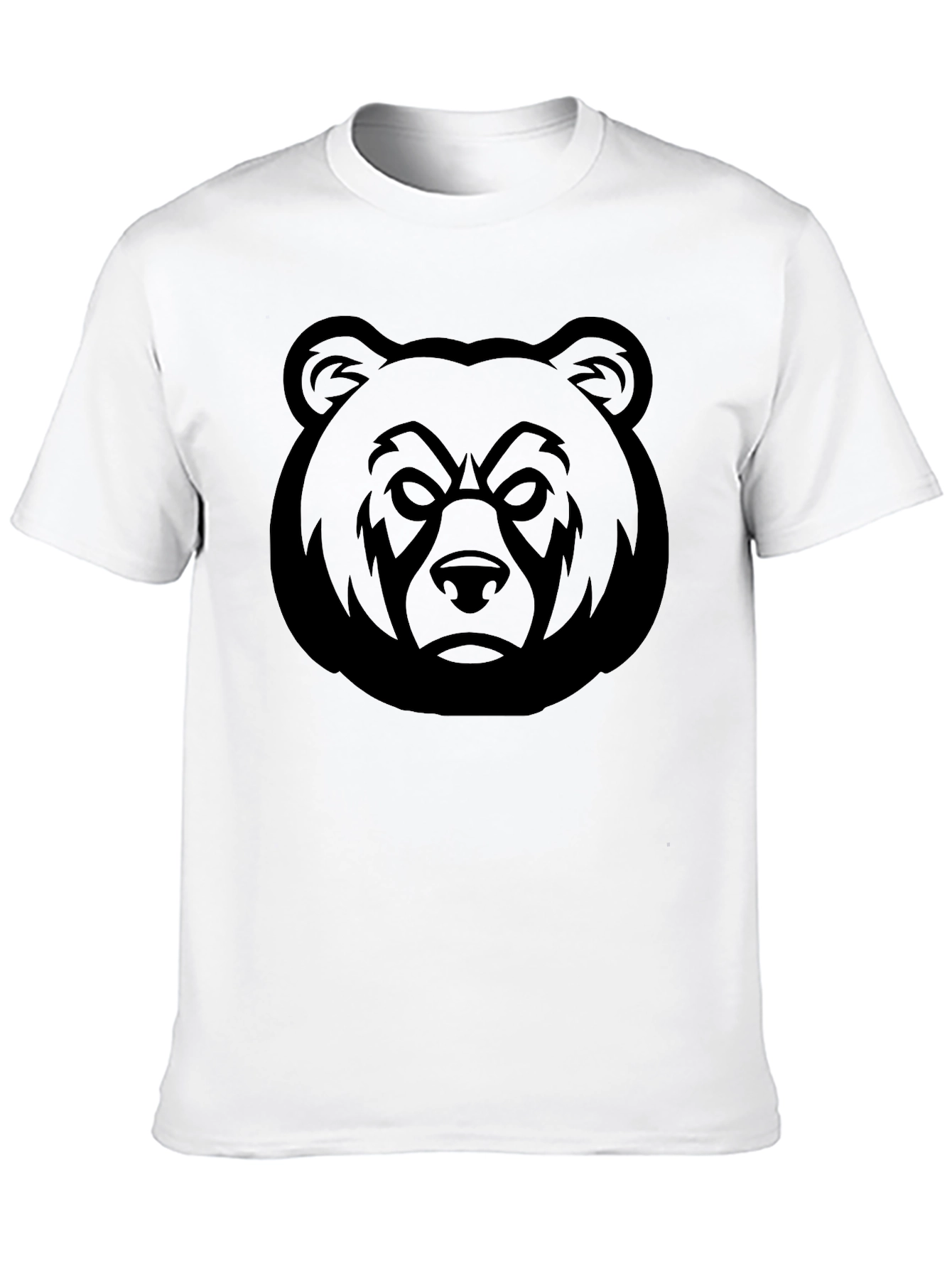 Black Bear Head Graphic T-Shirt - Men's Black Tee view 10