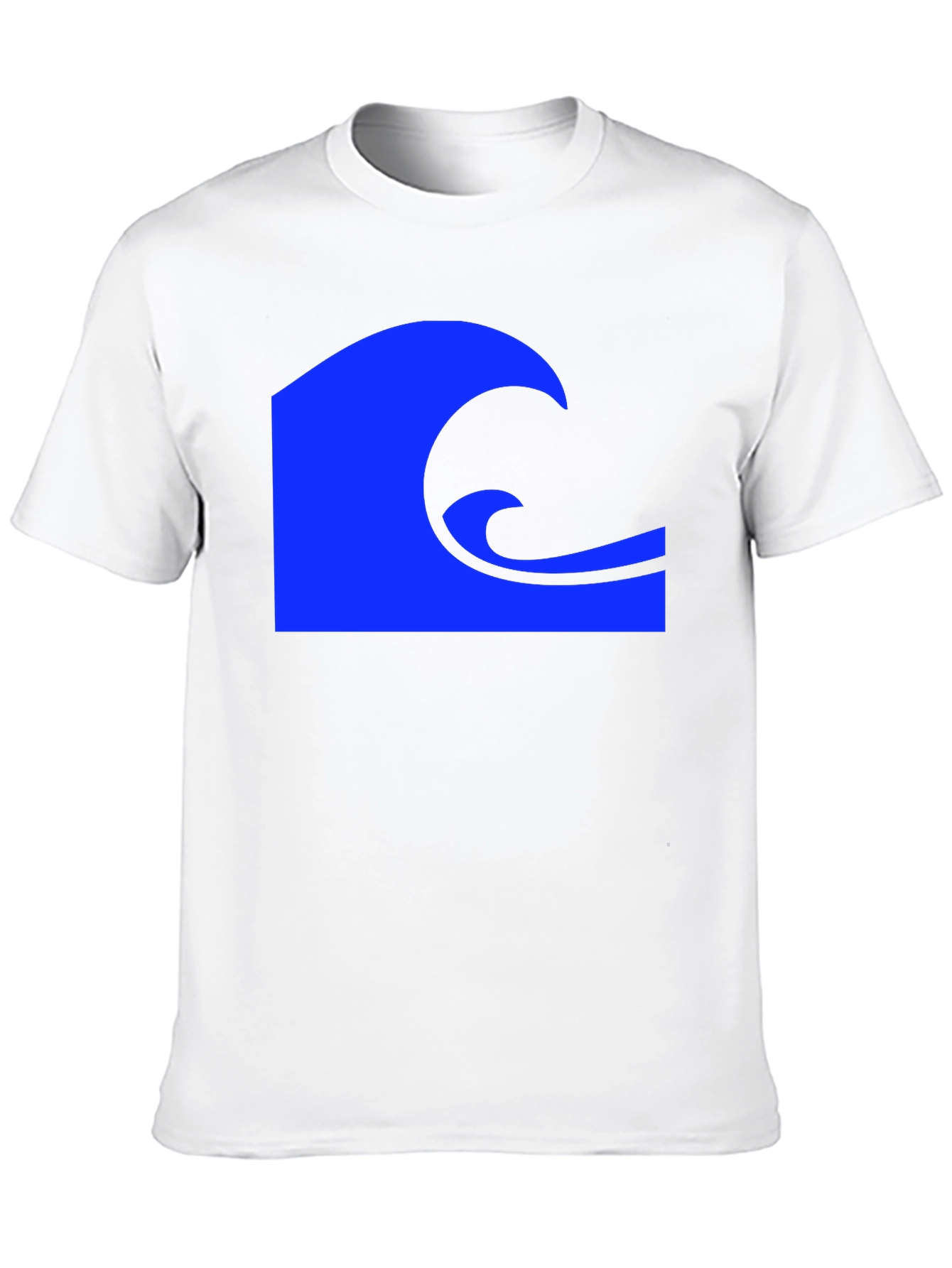 Black Blue Wave Graphic Black T-Shirt view 10