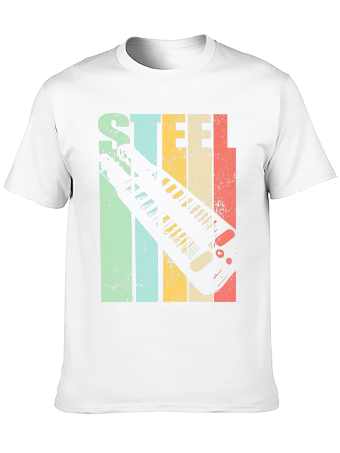 Black Steel Guitar T-Shirt - Retro Design view 10
