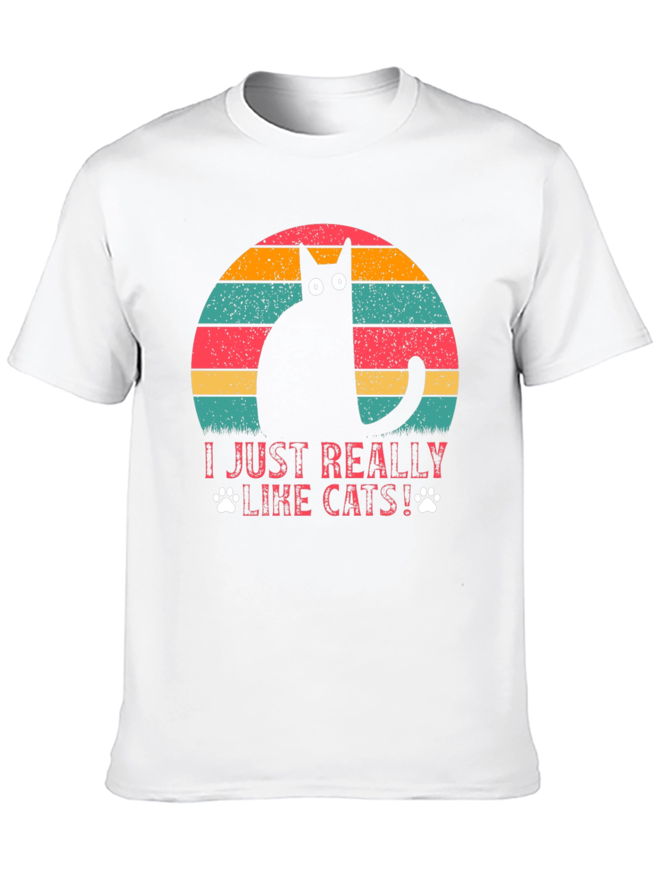 Black I Just Really Like Cats! T-Shirt view 10