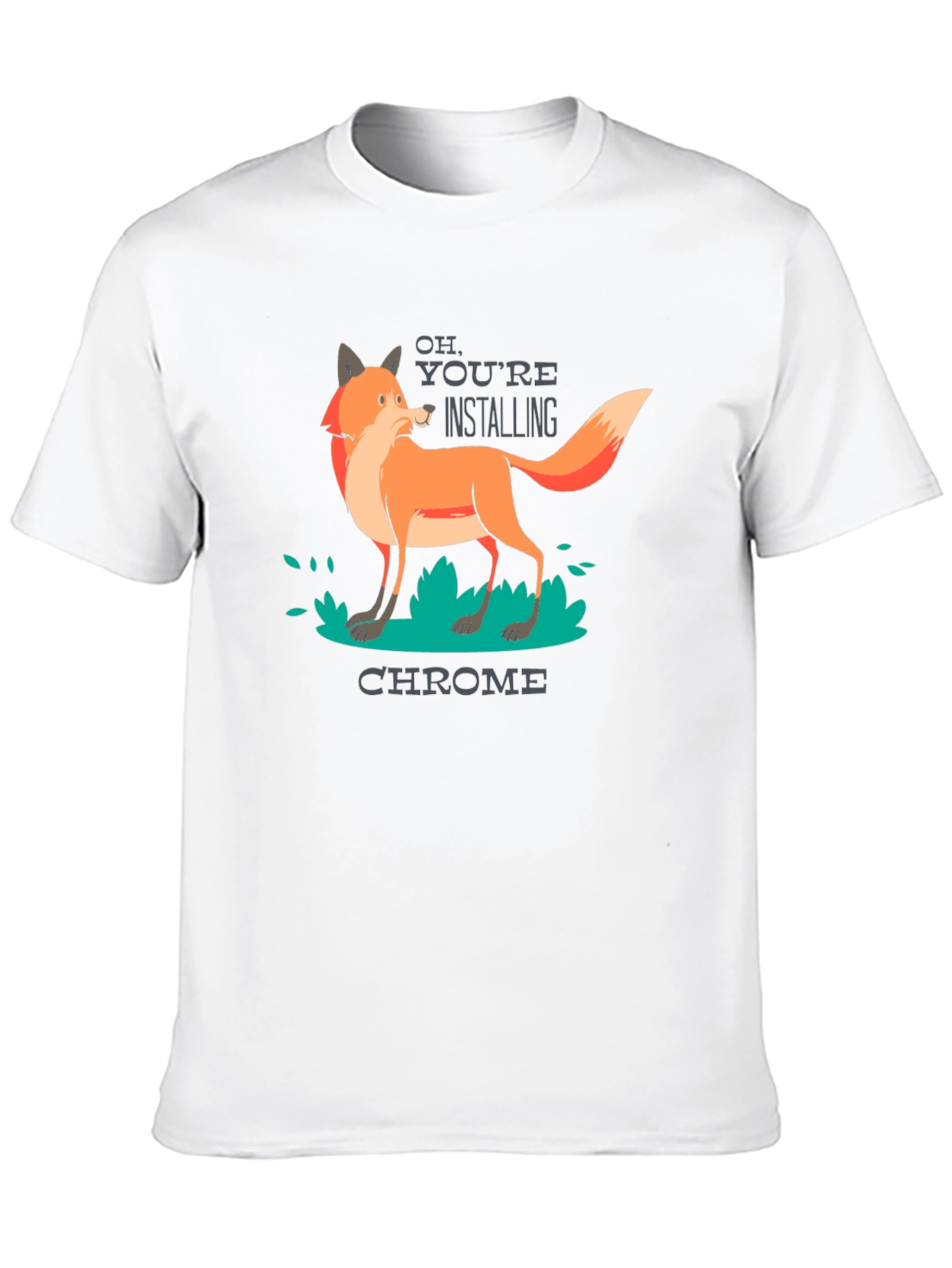 Black Funny Firefox Chrome T-Shirt view 10