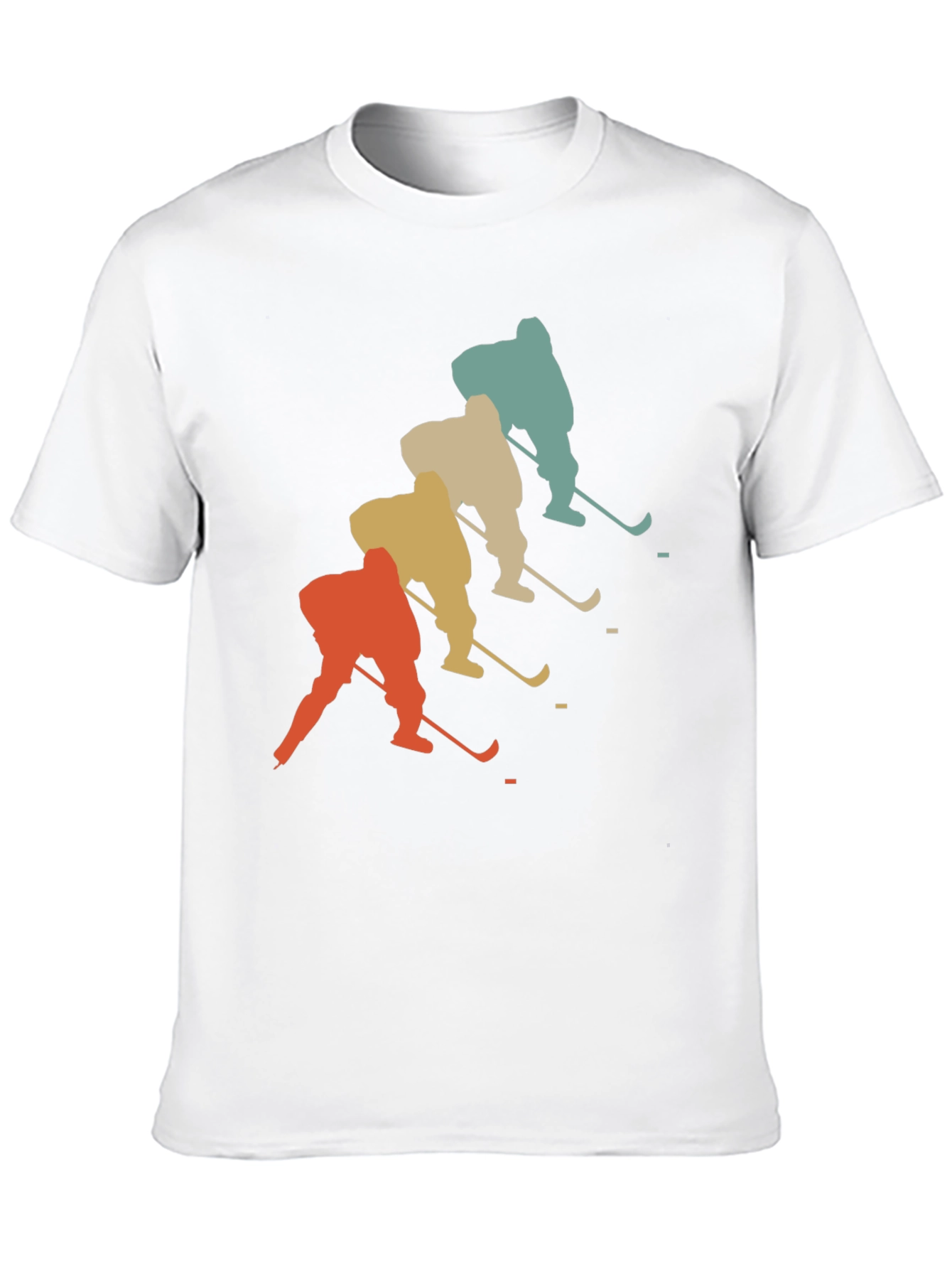 Black Vintage Hockey Player Graphic T-Shirt view 10