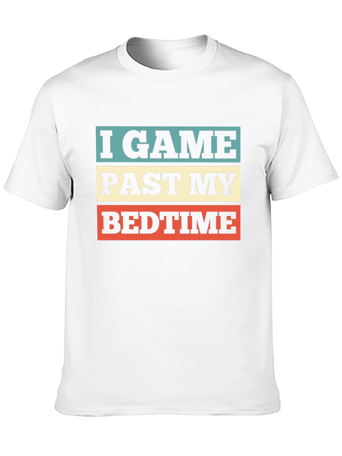 Black I GAME PAST MY BEDTIME Graphic T-Shirt view 10