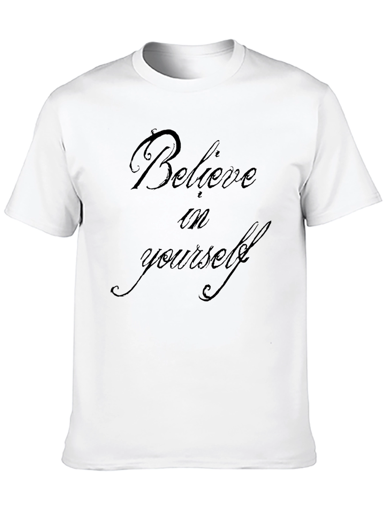 Black Believe in Yourself Black T-Shirt view 10