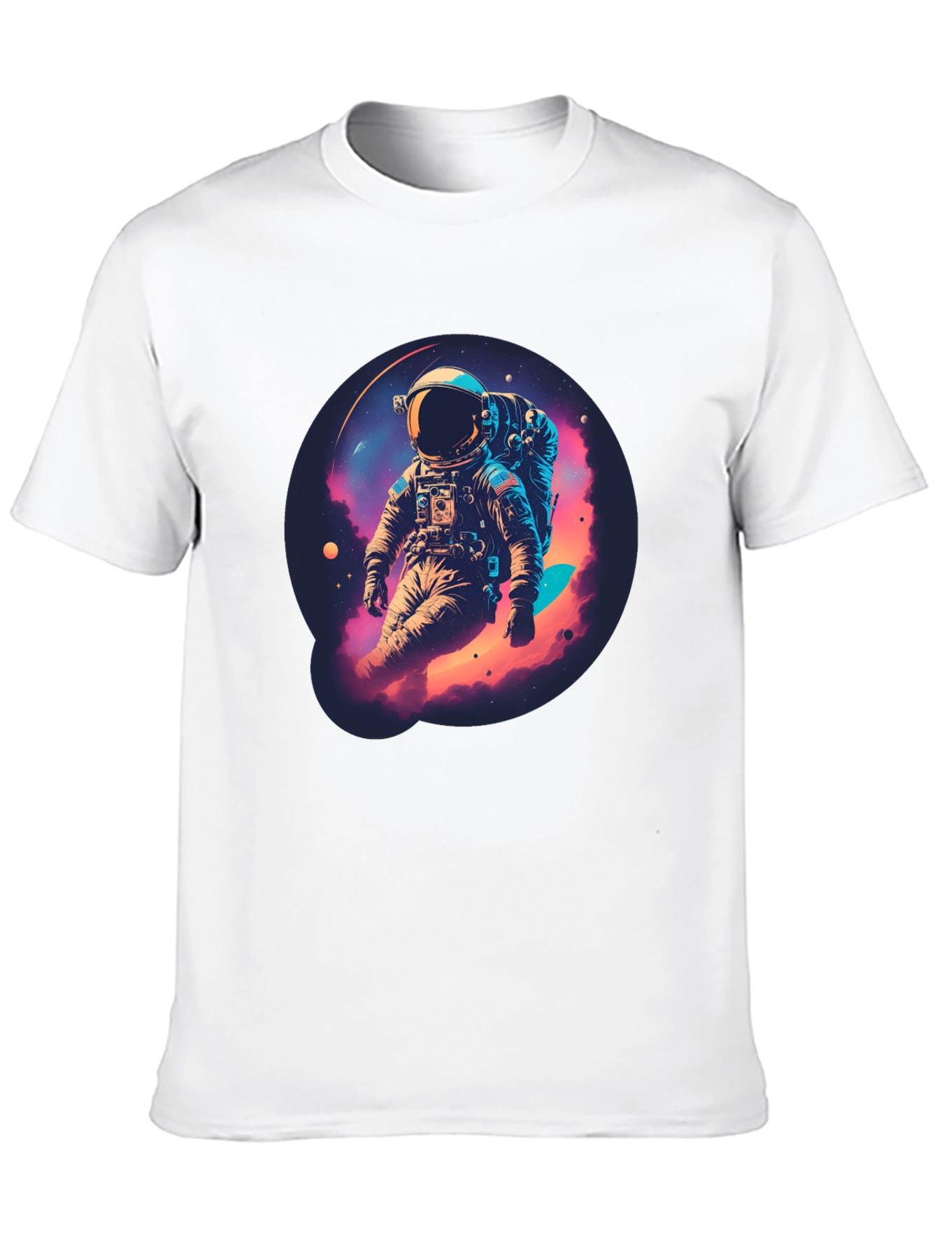 Black Astronaut Galaxy Black T-Shirt view 10