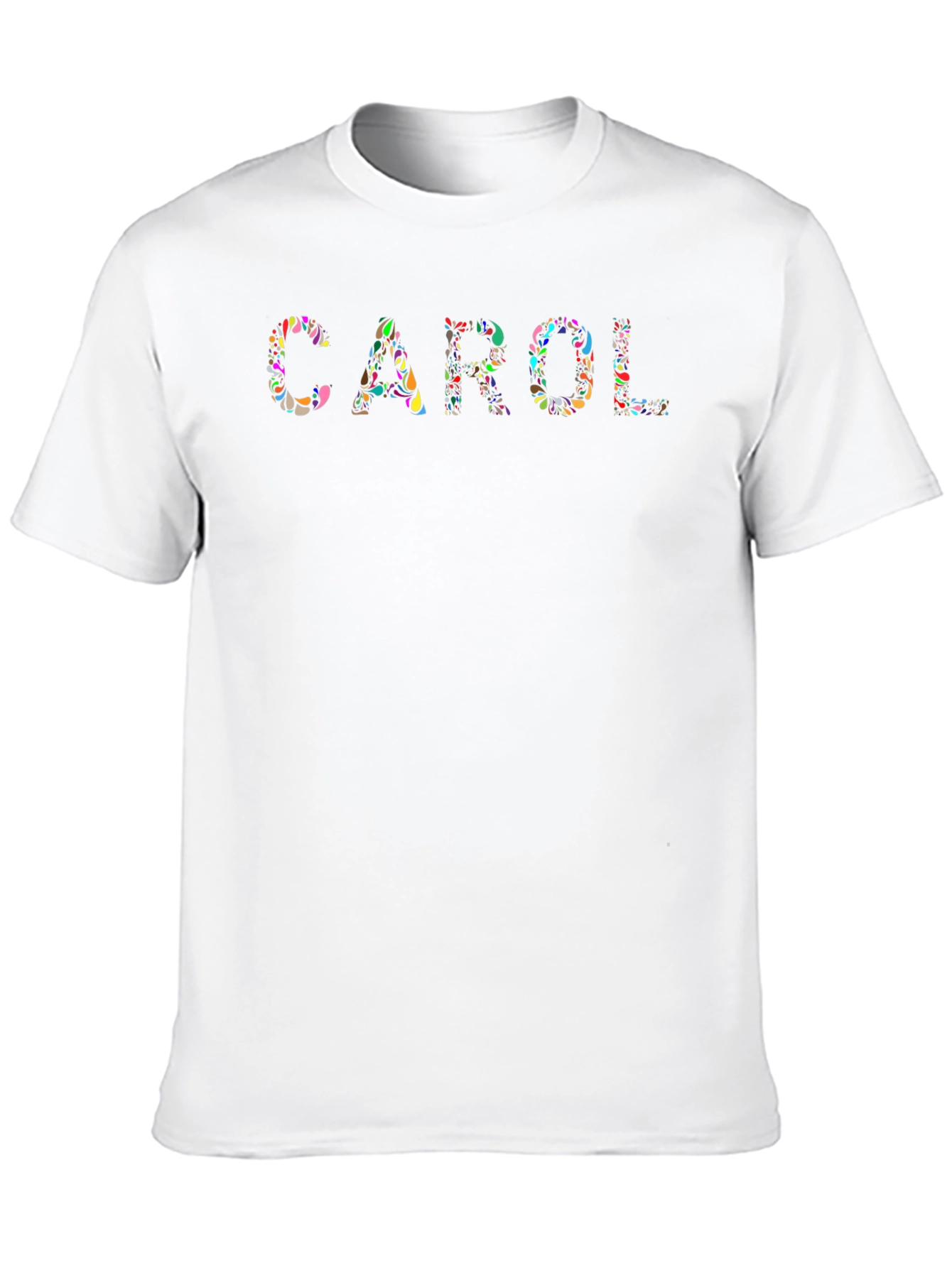 Black Carol Floral Print T-Shirt - Unisex view 10