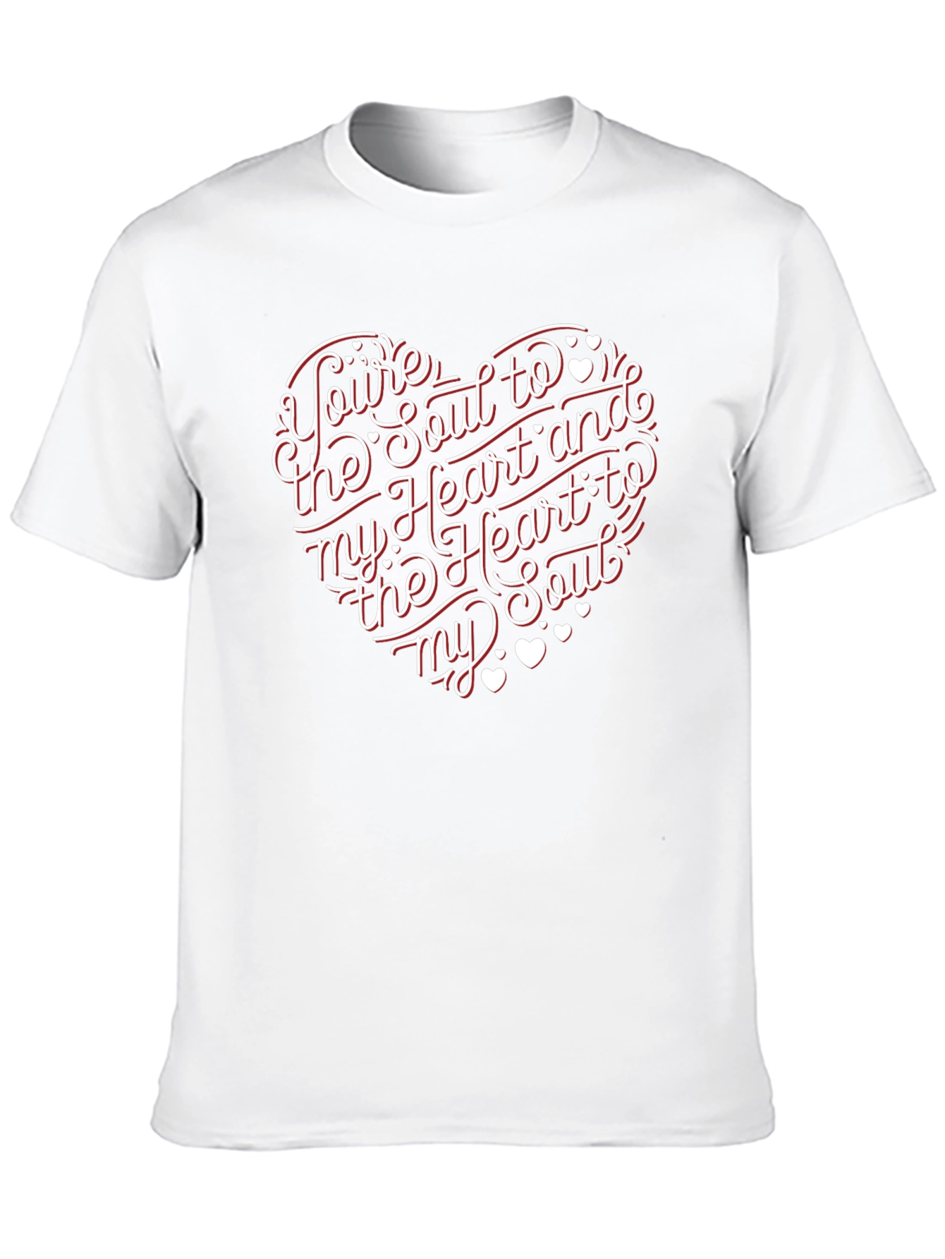 Black Soul to Heart T-Shirt - Romantic Graphic Tee view 10