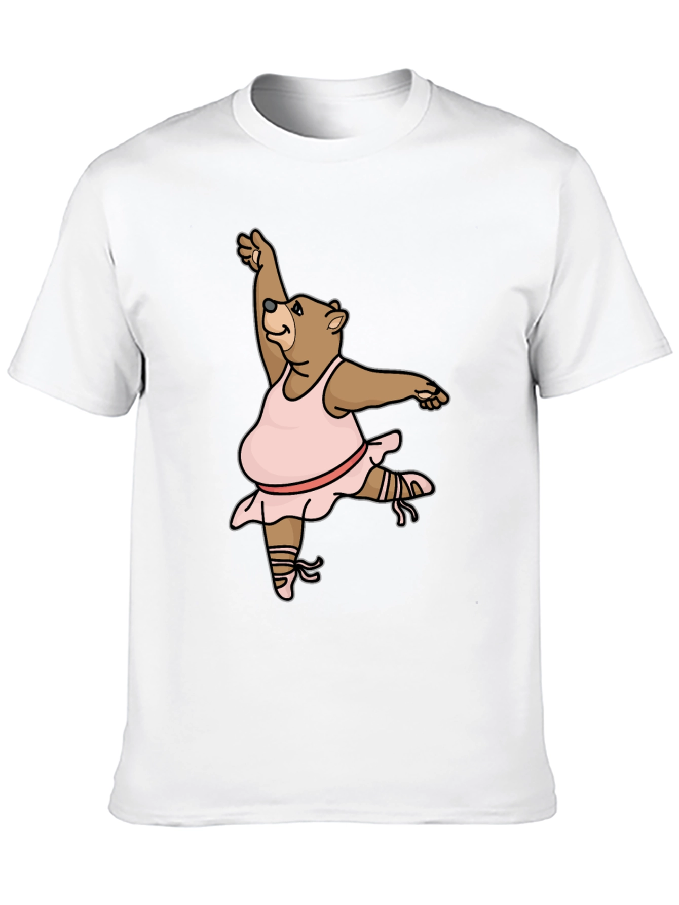 Black Dancing Bear T-Shirt - Black Cotton Tee view 10