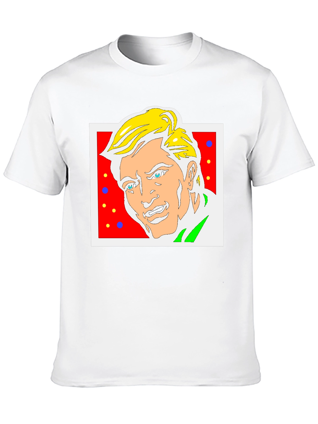 Black Funky Cartoon Portrait Graphic Tee view 10