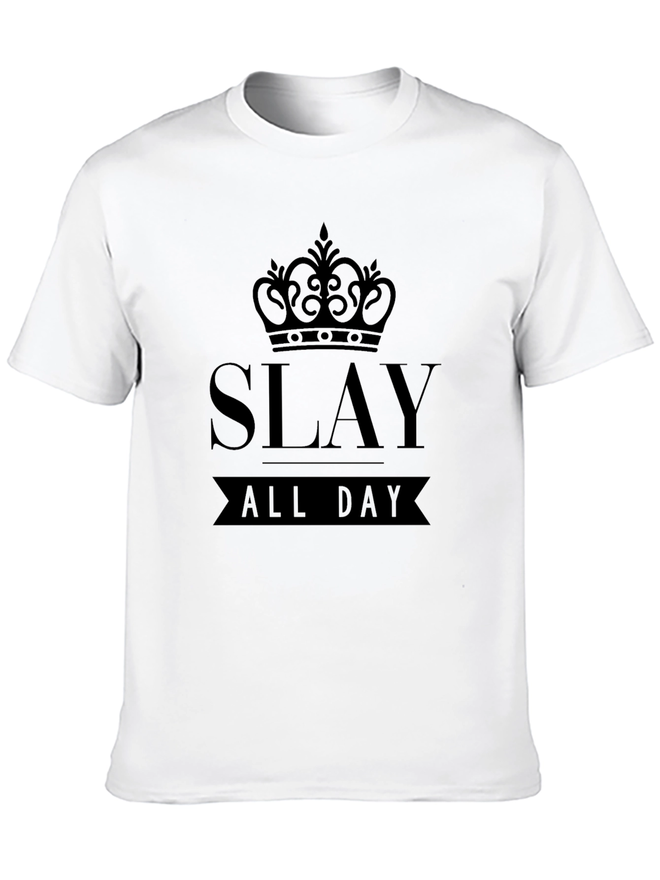 Black Slay All Day Graphic Tee - Men's Black T-Shirt view 10