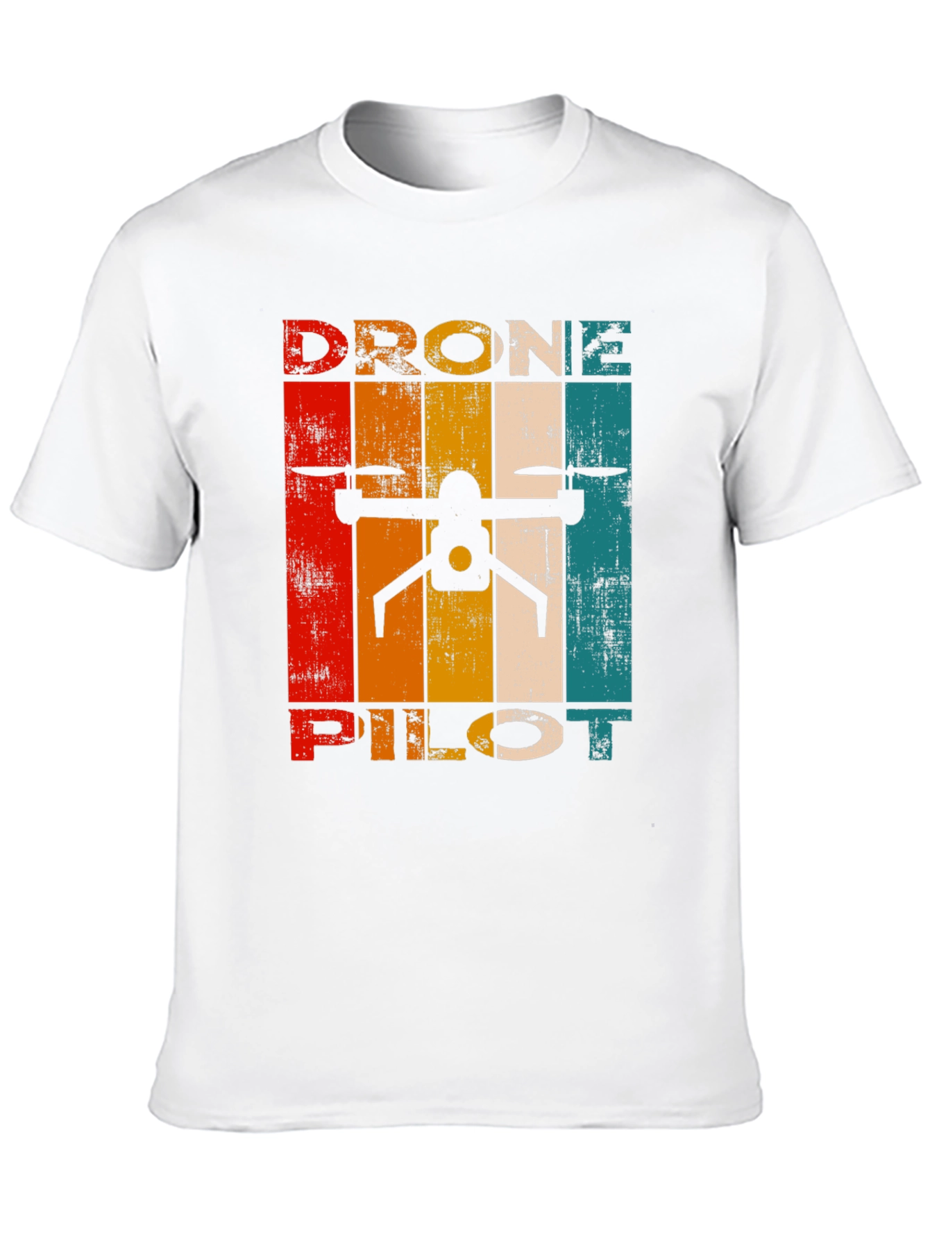 Black Drone Pilot Retro Graphic T-Shirt view 10