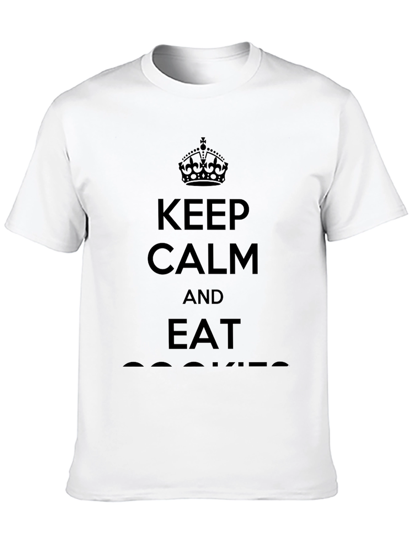 Black Keep Calm & Eat Cookies Black T-Shirt view 10