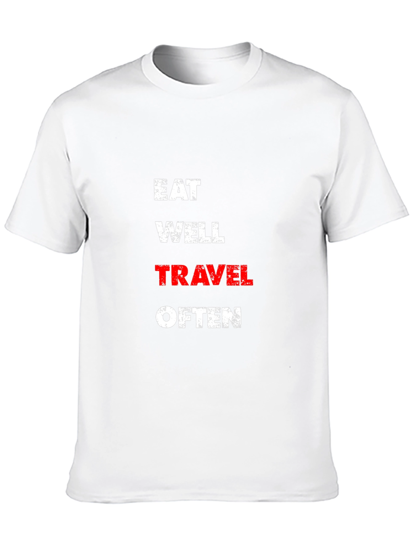 Black Eat Well Travel Often Black T-Shirt view 10