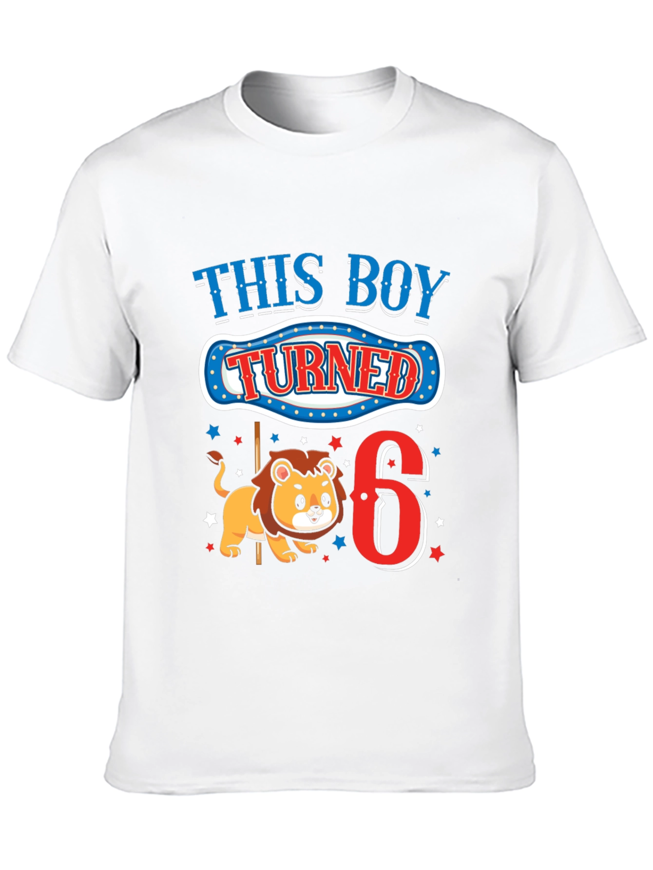Black Boy's 6th Birthday Lion T-Shirt view 10