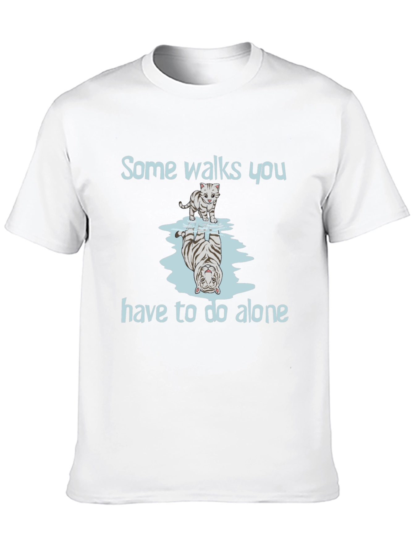 Black Tiger Reflection Graphic Tee - Some Walks You Have to Do Alone view 10