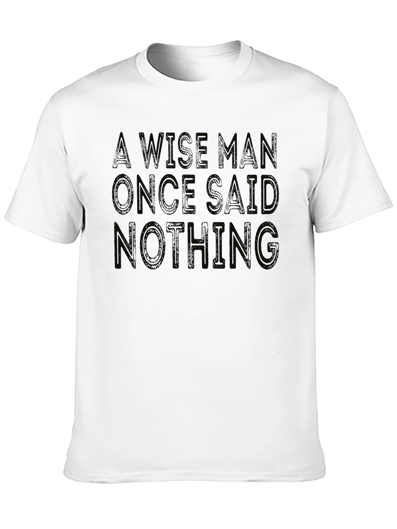 Black Wise Man Said Nothing Graphic Tee - Black view 10