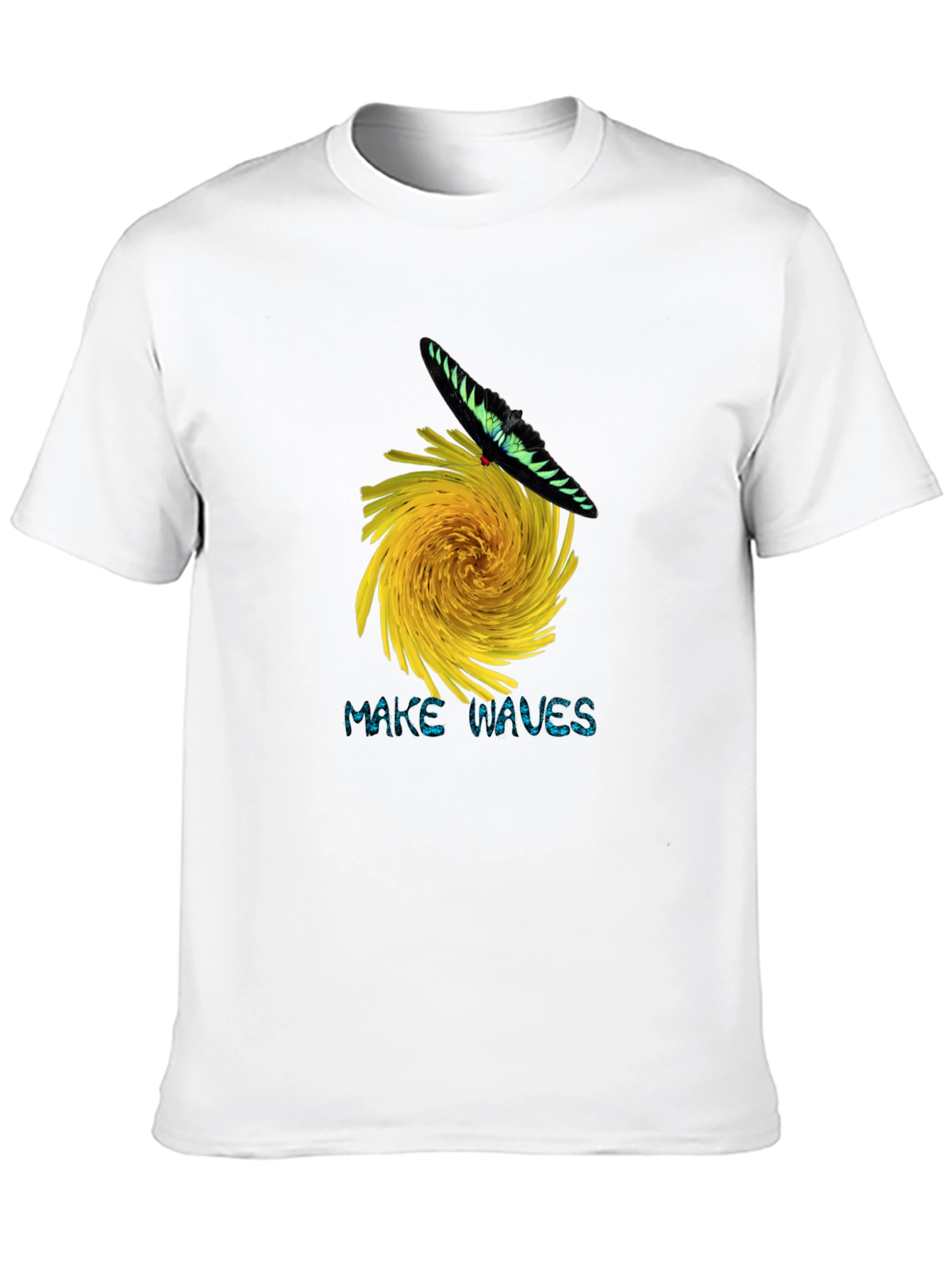 Black Make Waves Butterfly Graphic Tee view 10