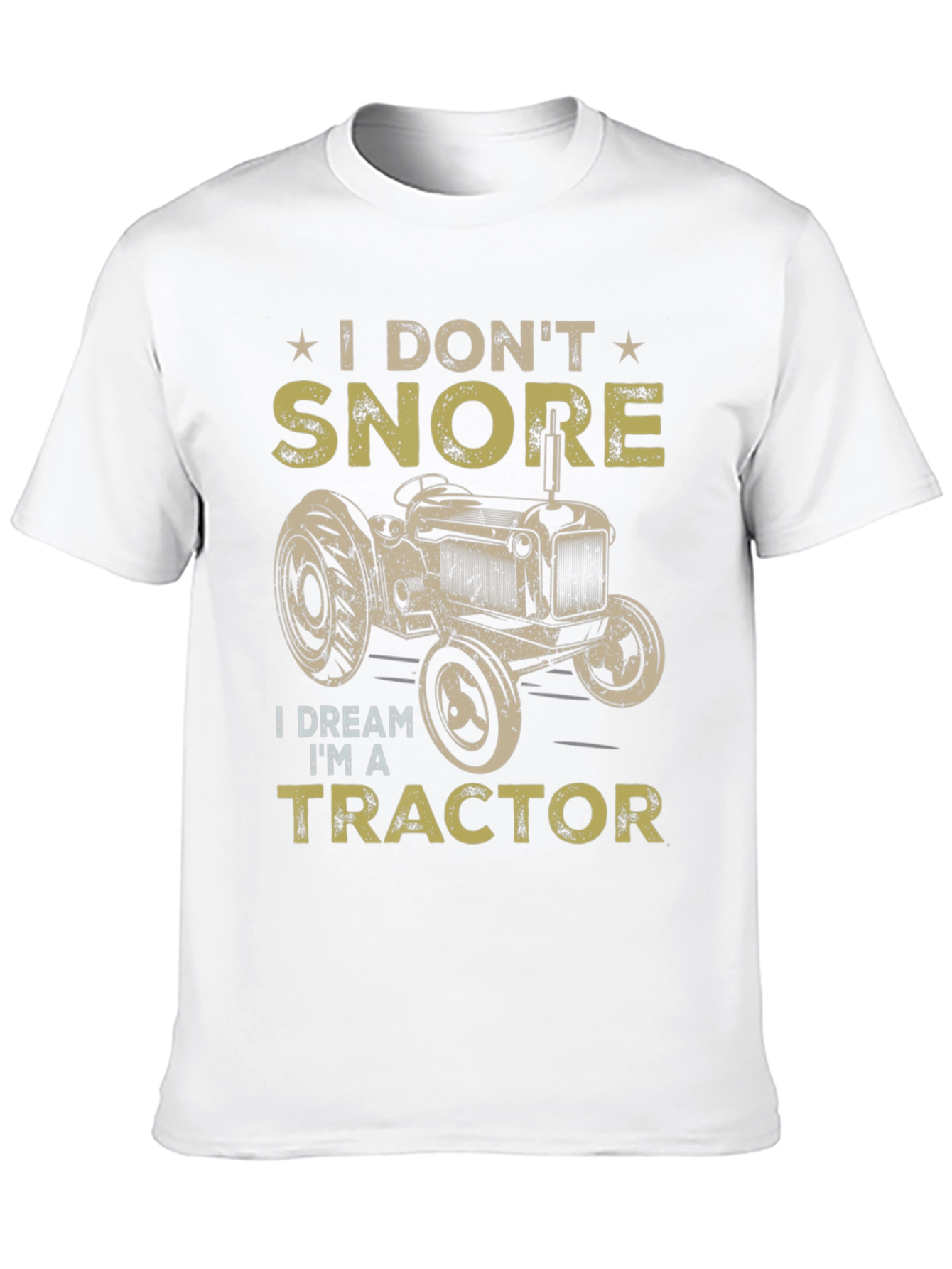 Black I Don't Snore, I Dream I'm A Tractor Graphic Tee view 10