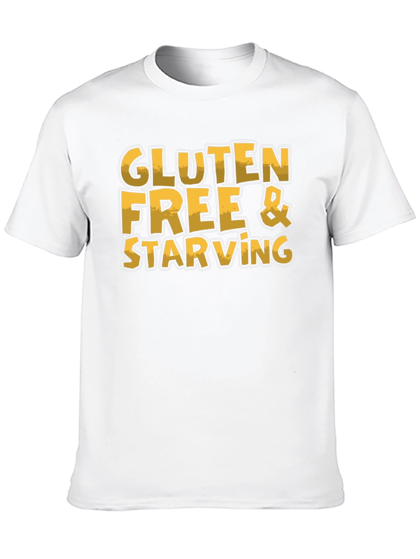 Black Gluten Free & Starving Graphic T-Shirt view 10