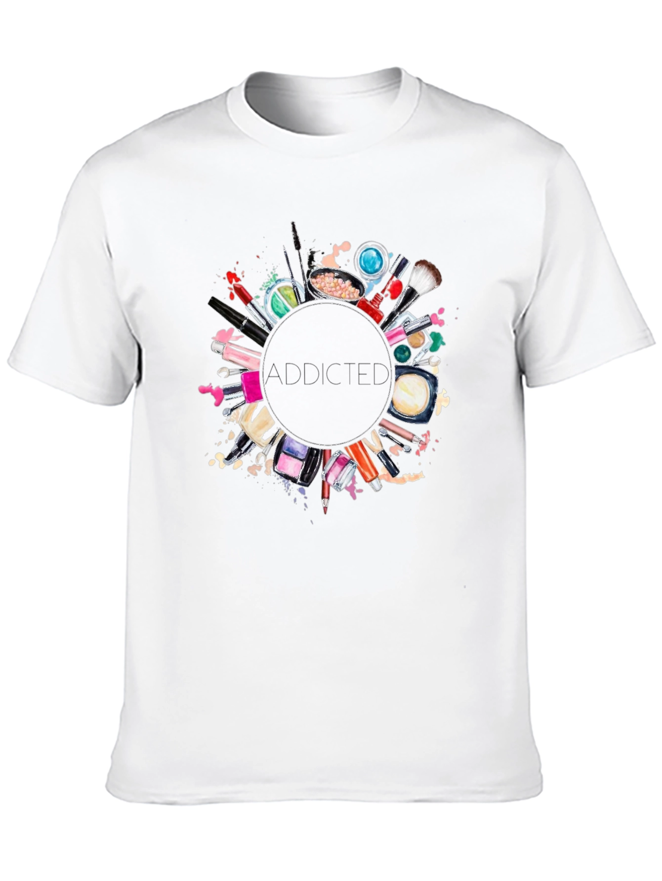 Black Makeup Circle Graphic Tee - Unisex view 10