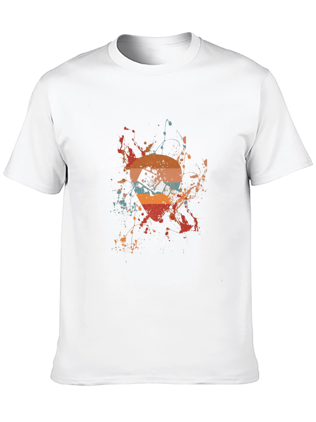 Black Retro Guitar Splash Graphic Tee - Unique Design view 10