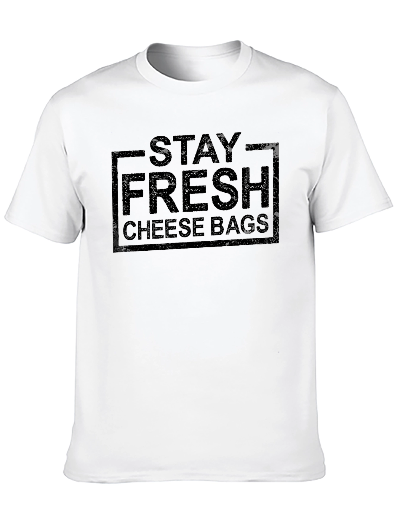 Black Stay Fresh Cheese Bags Graphic T-Shirt view 10