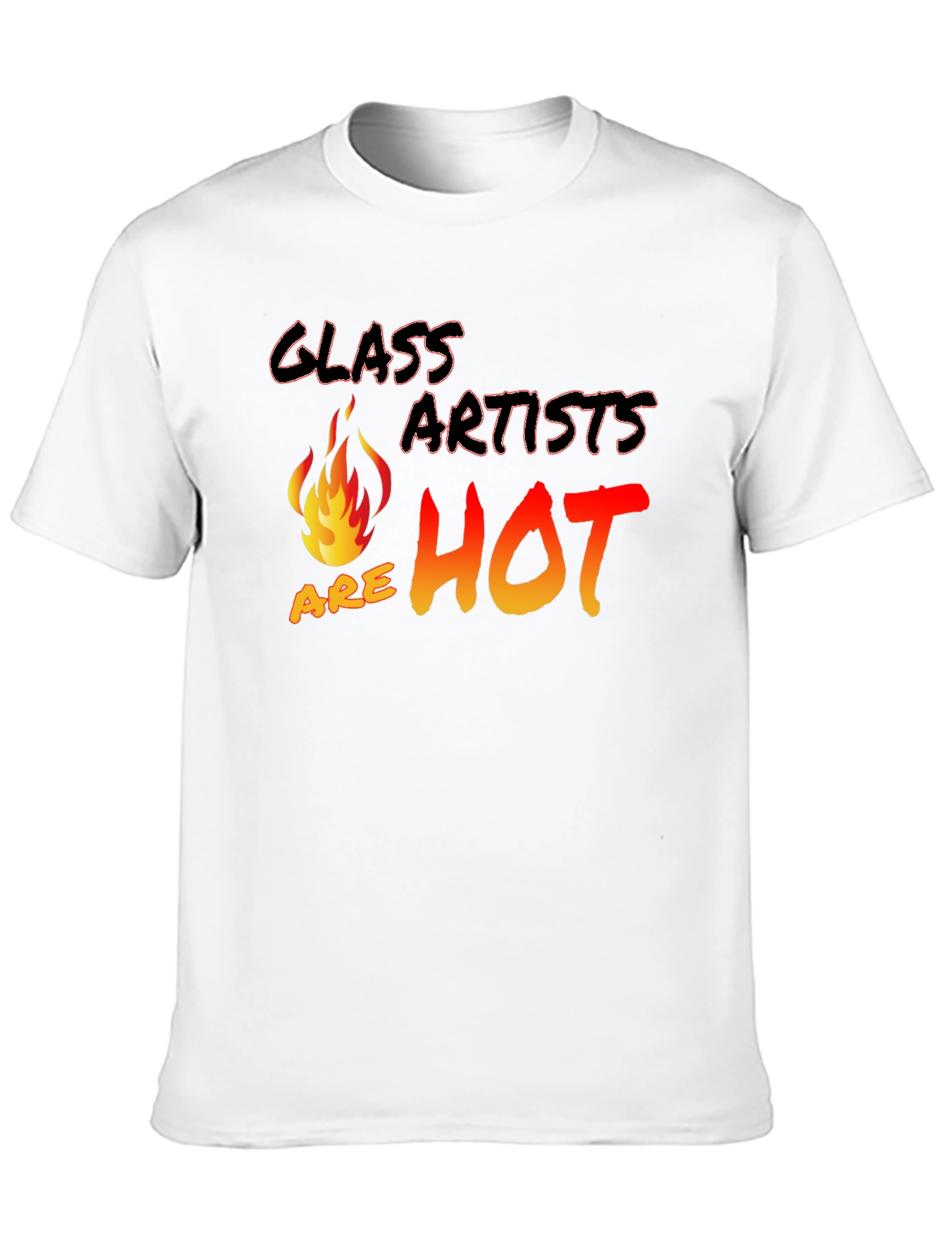 Black Glass Artists Are Hot Black T-Shirt view 10