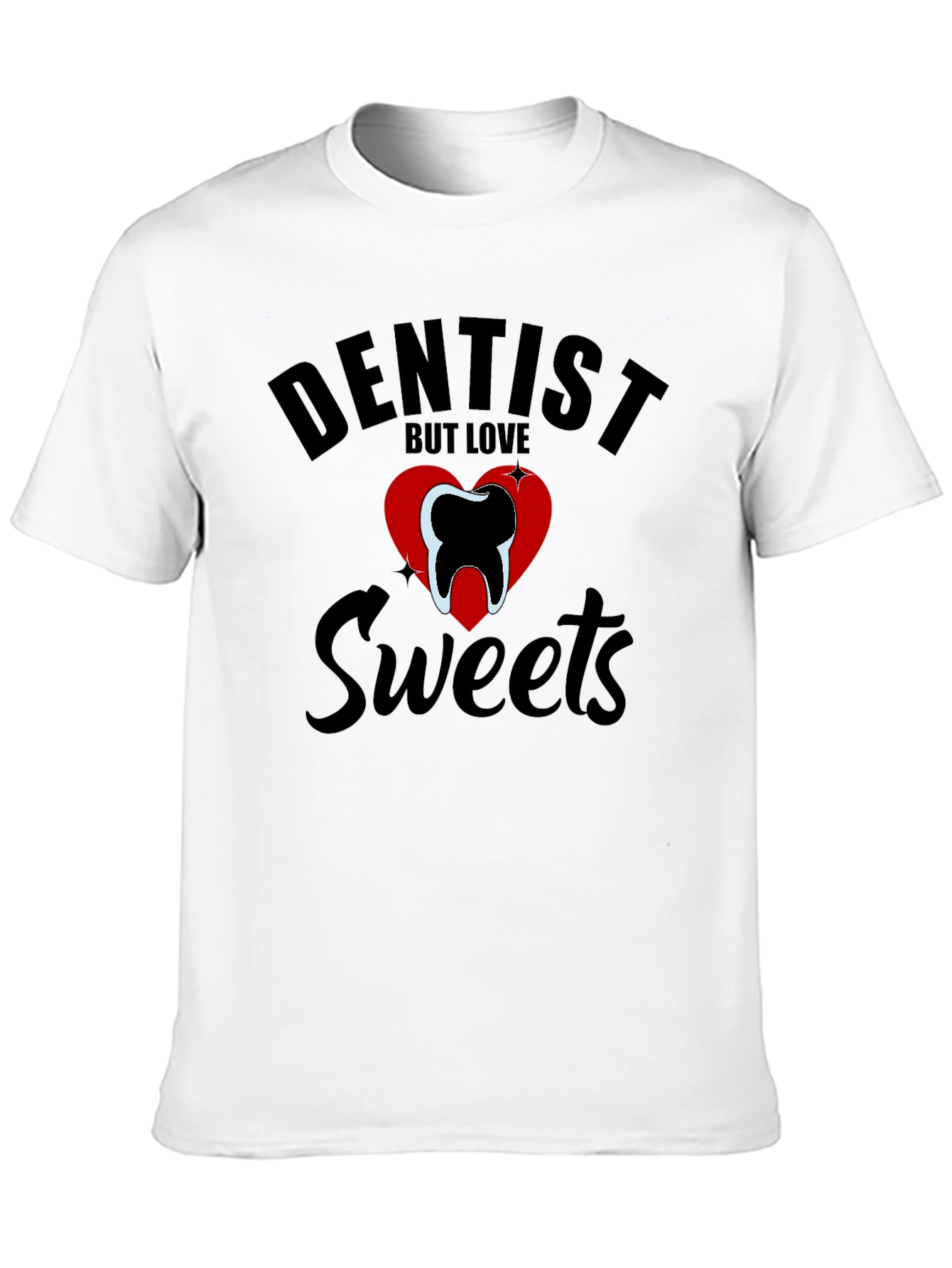 Black Dentist Love Sweets Graphic Tee view 10