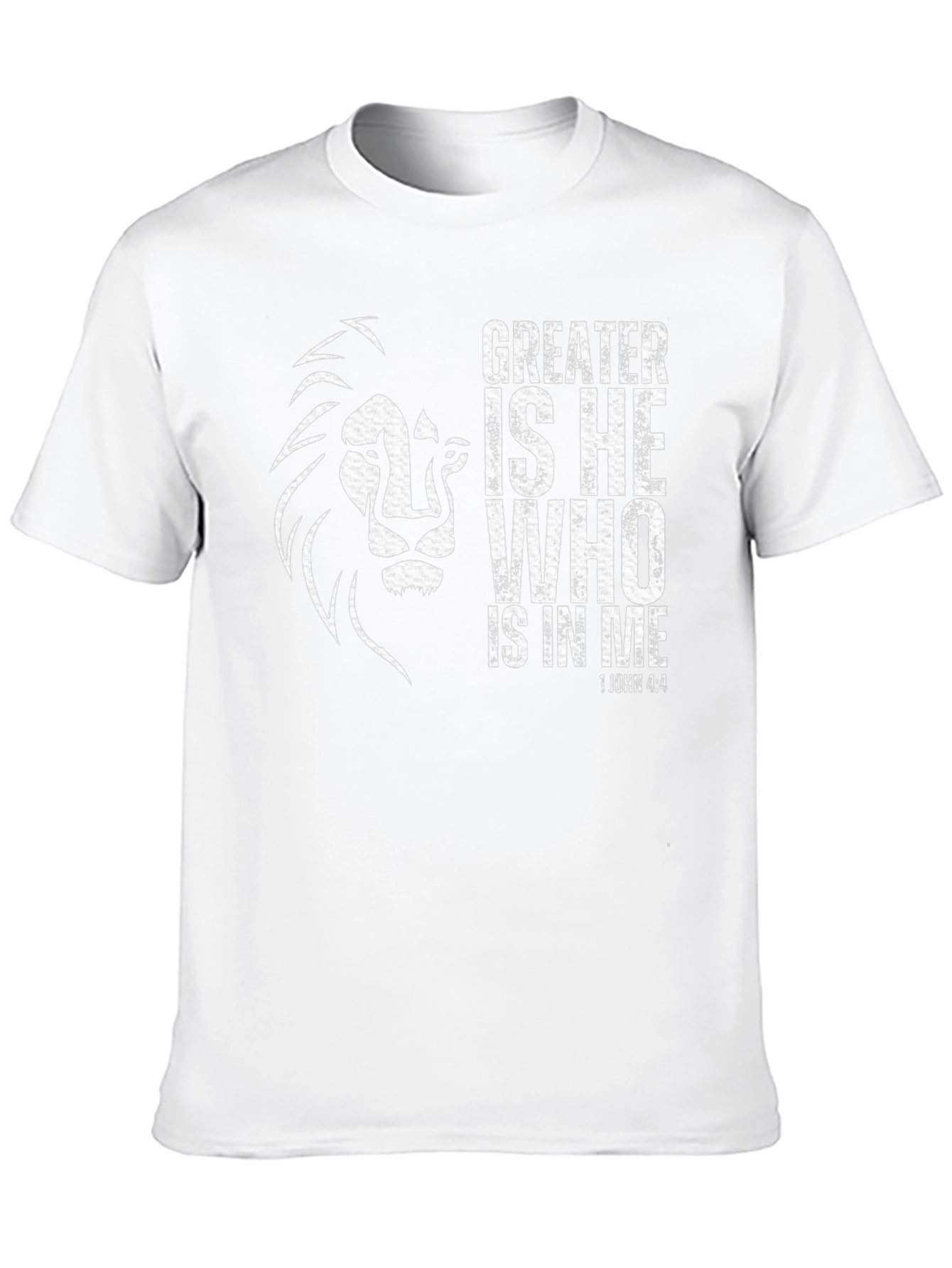 Black Greater Is He Lion Graphic T-Shirt view 10