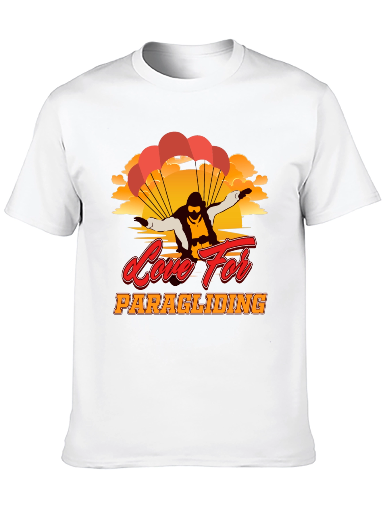 Black Paragliding Love Graphic Tee | Adventure Seeker Shirt view 10