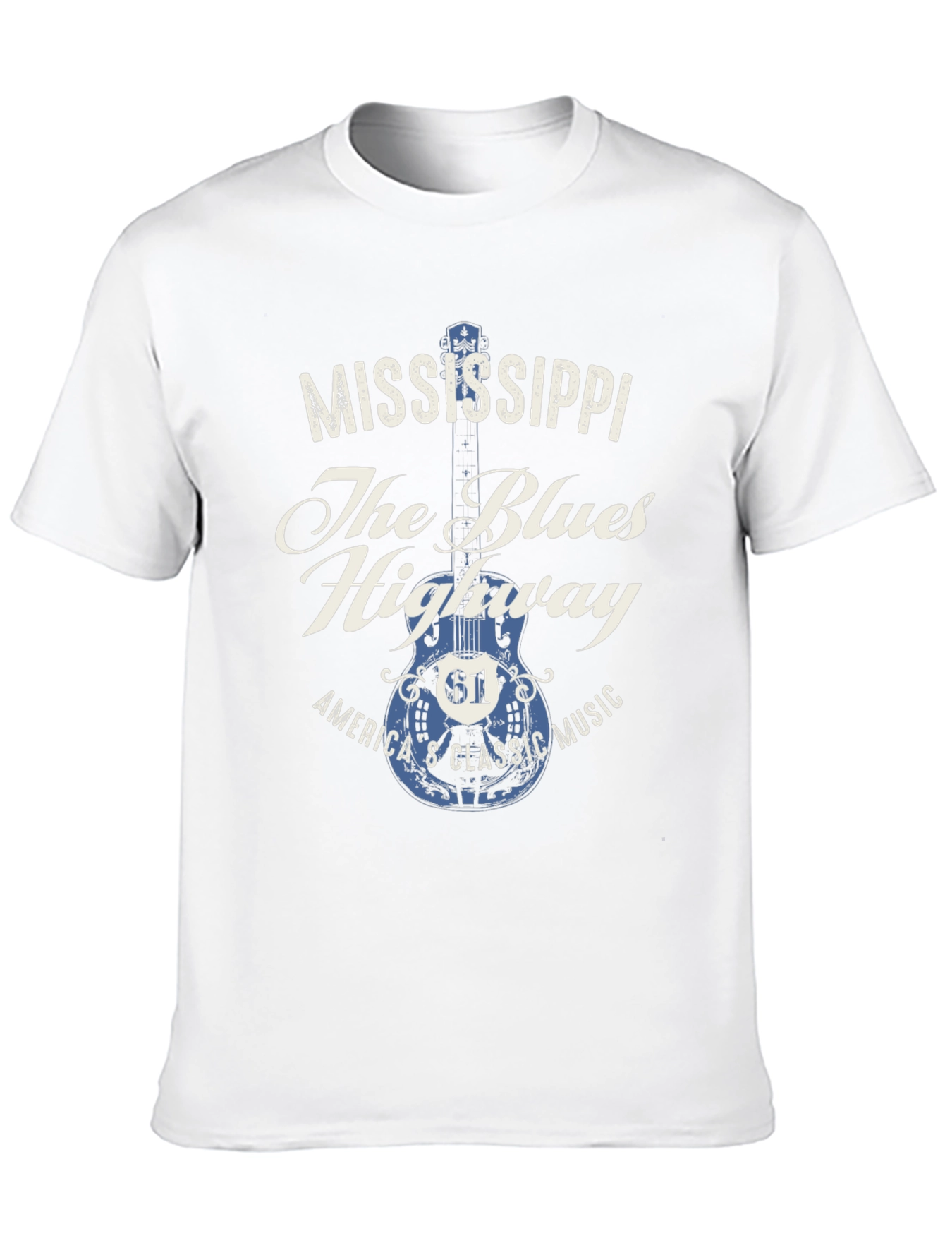 Black Mississippi Blues Highway Graphic T-Shirt view 10
