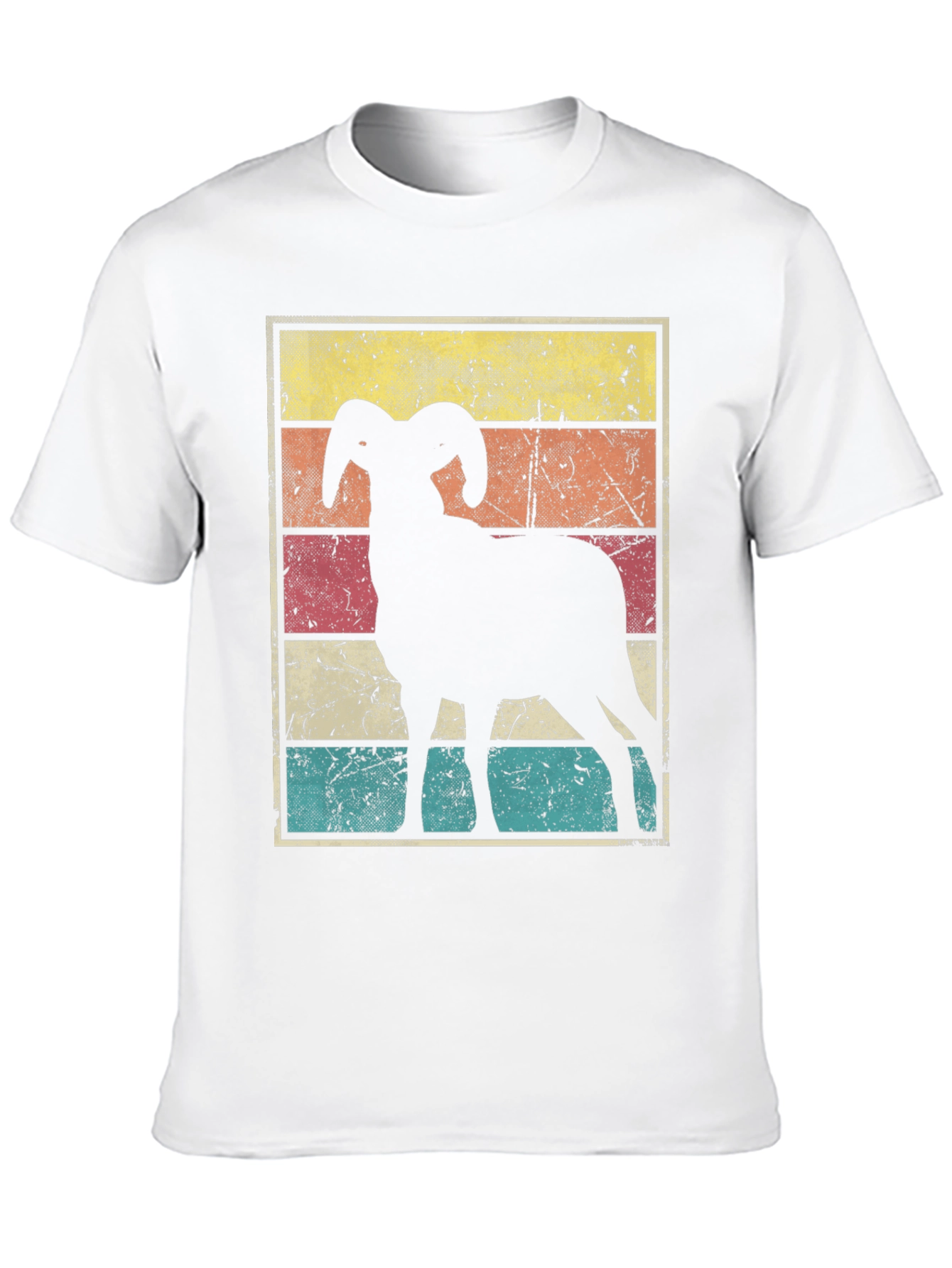 Black Retro Ram Graphic Tee - Black Cotton Blend view 10