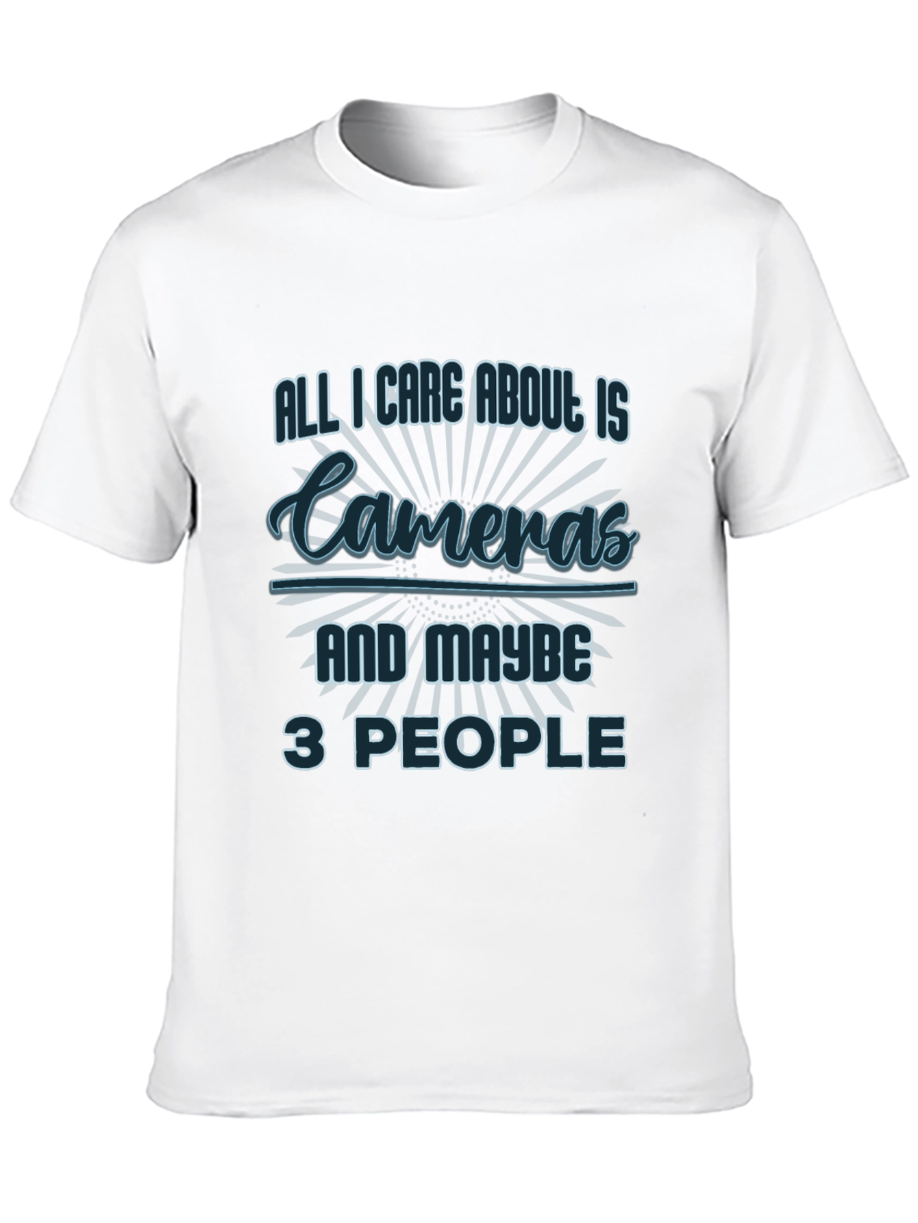 Black All I Care About Cameras T-Shirt view 10