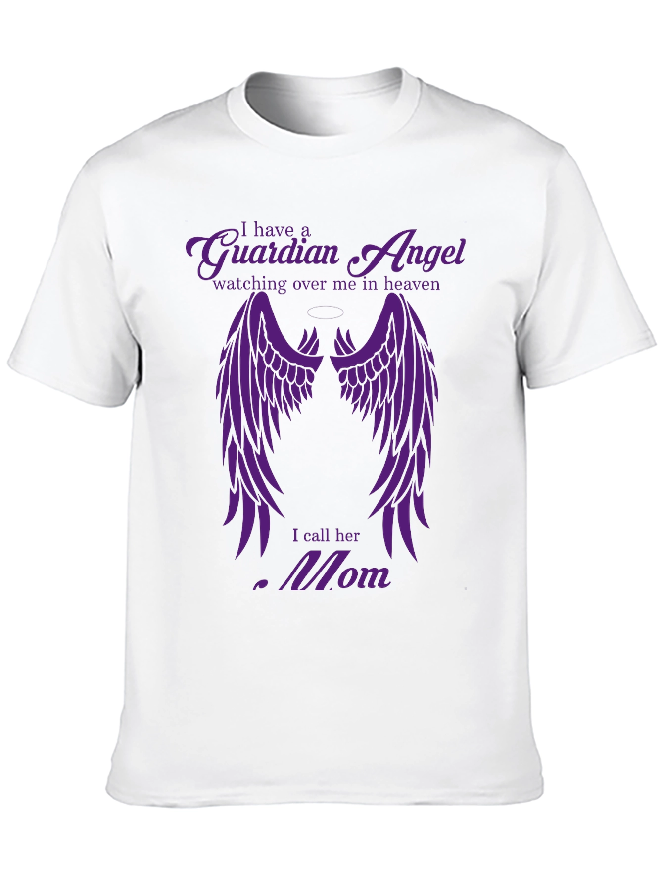 Black Guardian Angel Mom T-Shirt - In Memory view 10