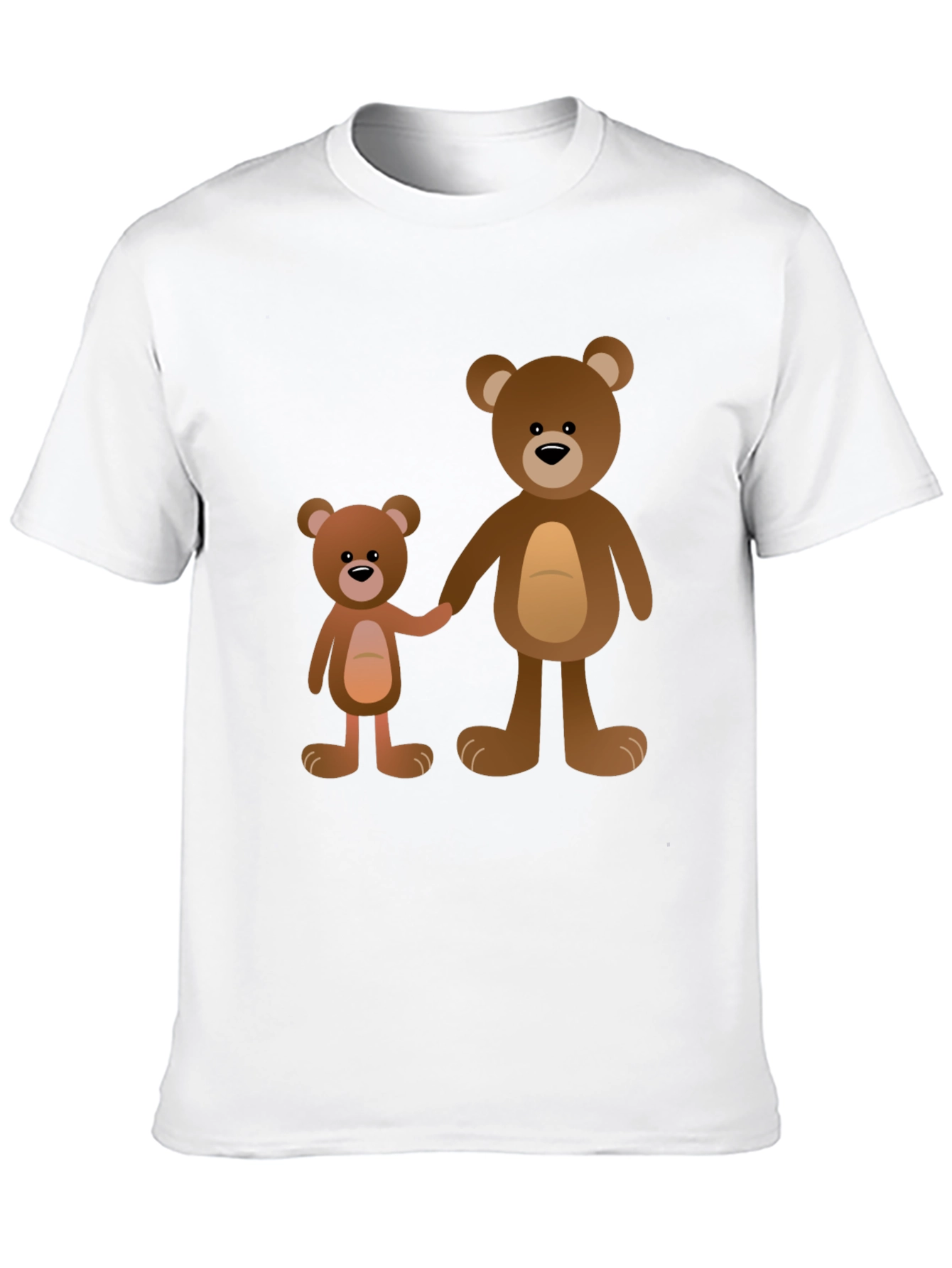 Black Cute Teddy Bear Family Black T-Shirt view 10