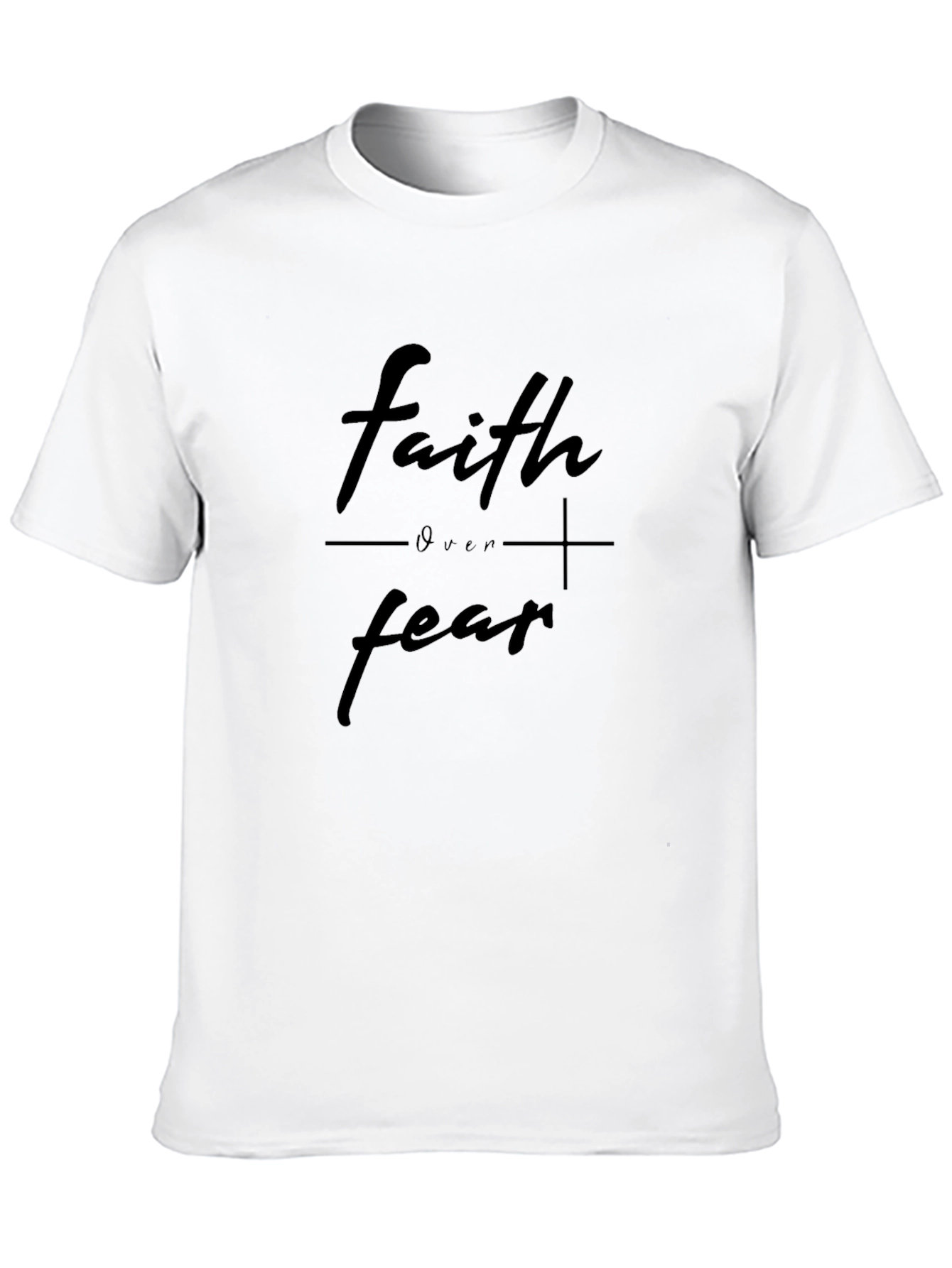 Black Faith Over Fear Graphic Tee - Black Cotton Blend view 10