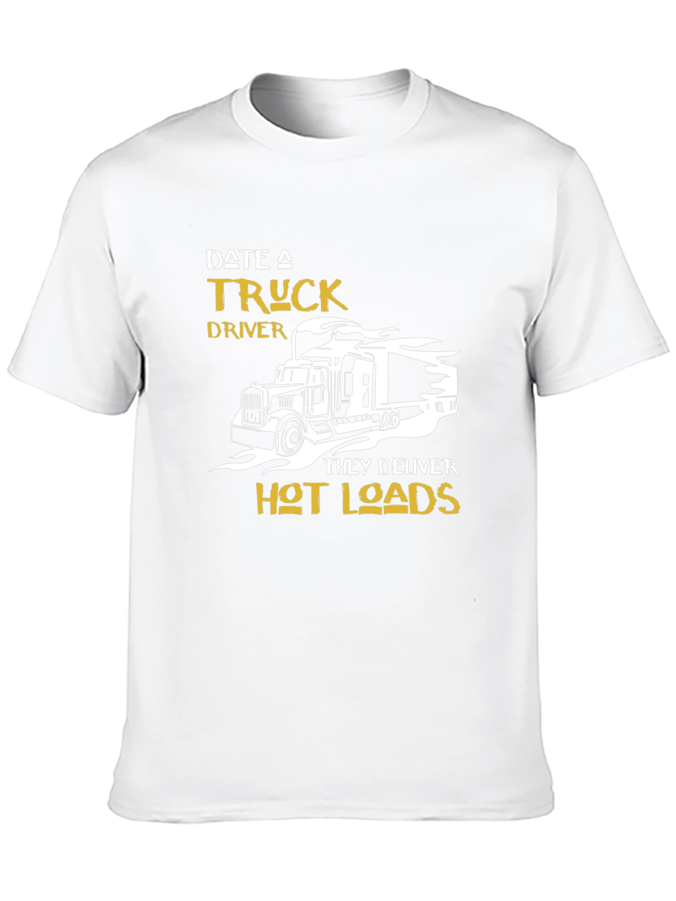 Black Date a Truck Driver T-Shirt - Hot Loads Design view 10