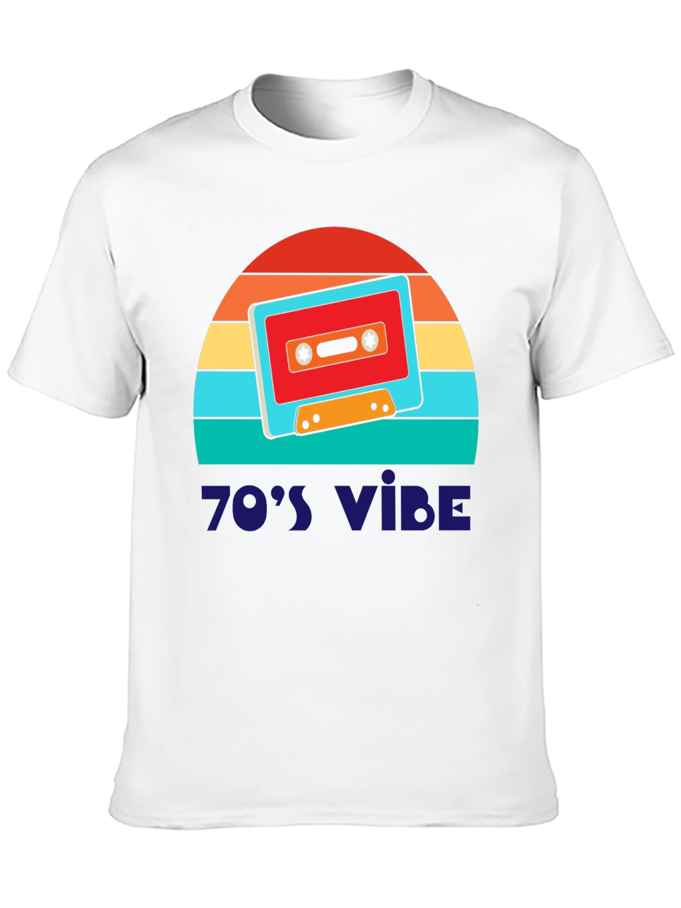 Black Retro 70's Vibe Graphic Tee view 10
