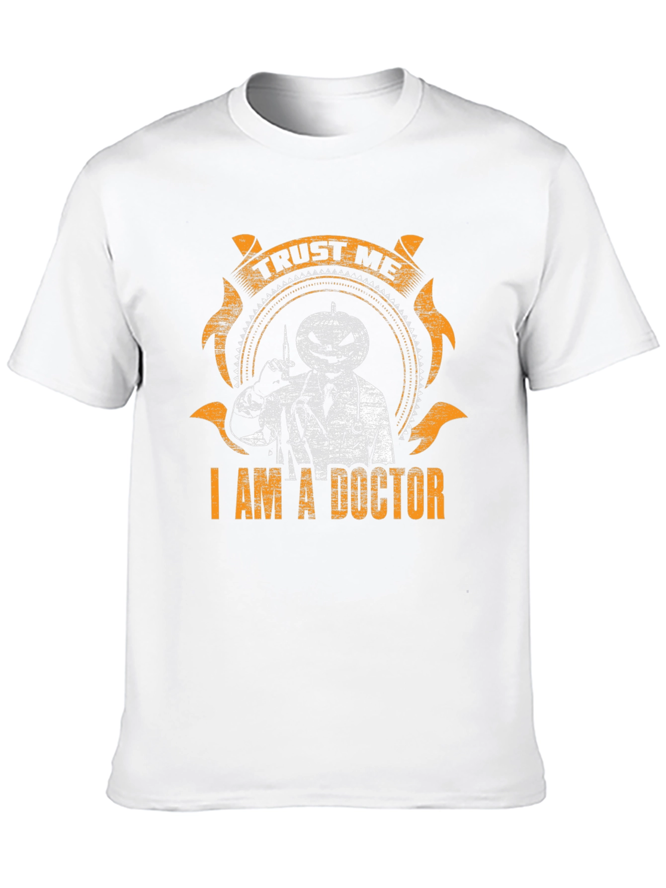 Black Trust Me I'm A Doctor Halloween Pumpkin T-Shirt view 10