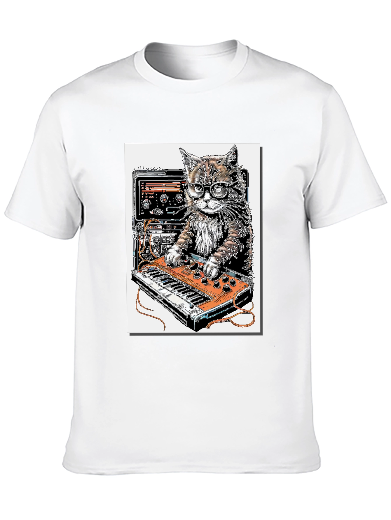 Black Cool Cat DJ Graphic T-Shirt view 10