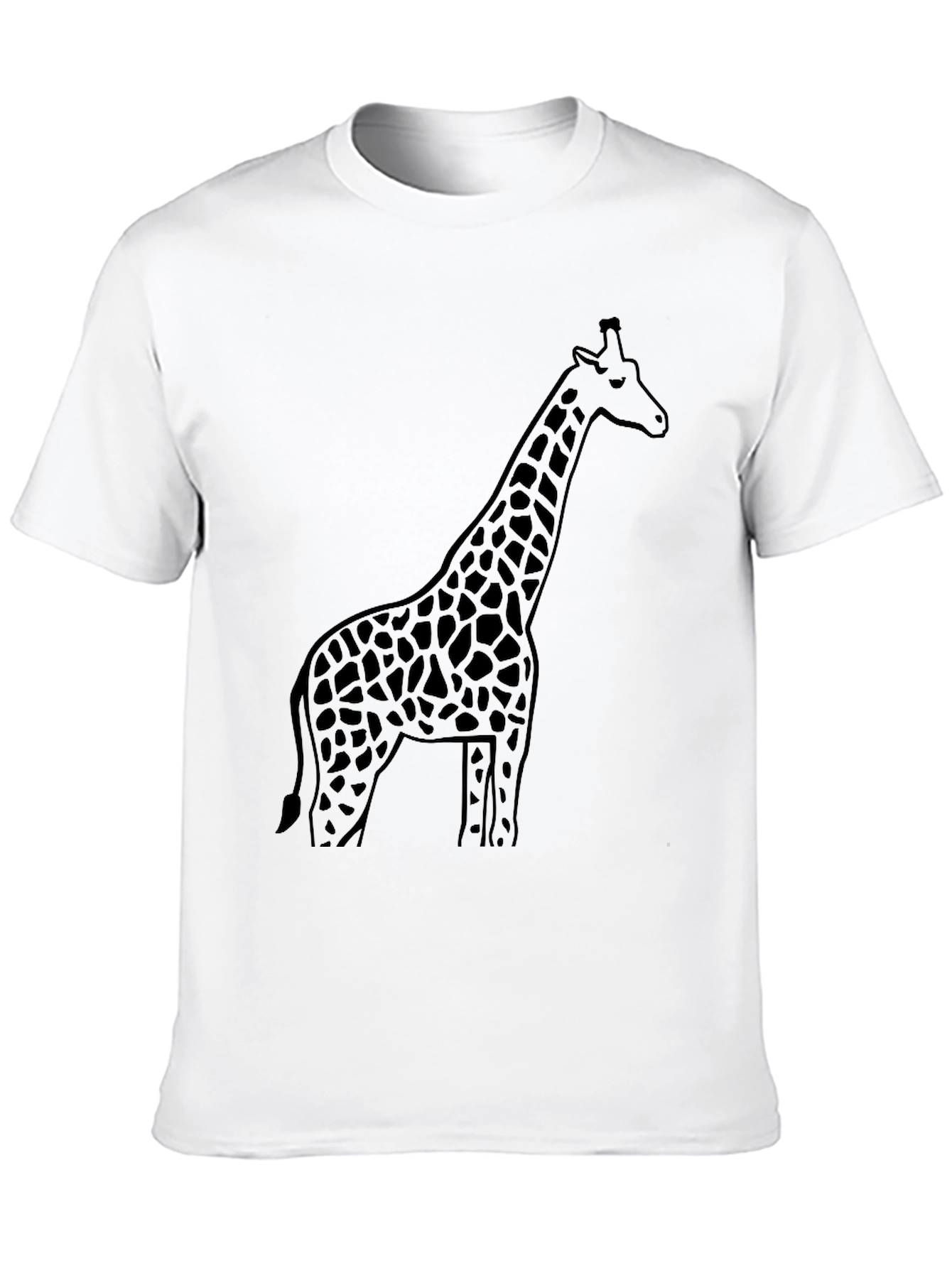 Black Giraffe Silhouette Black T-Shirt view 10
