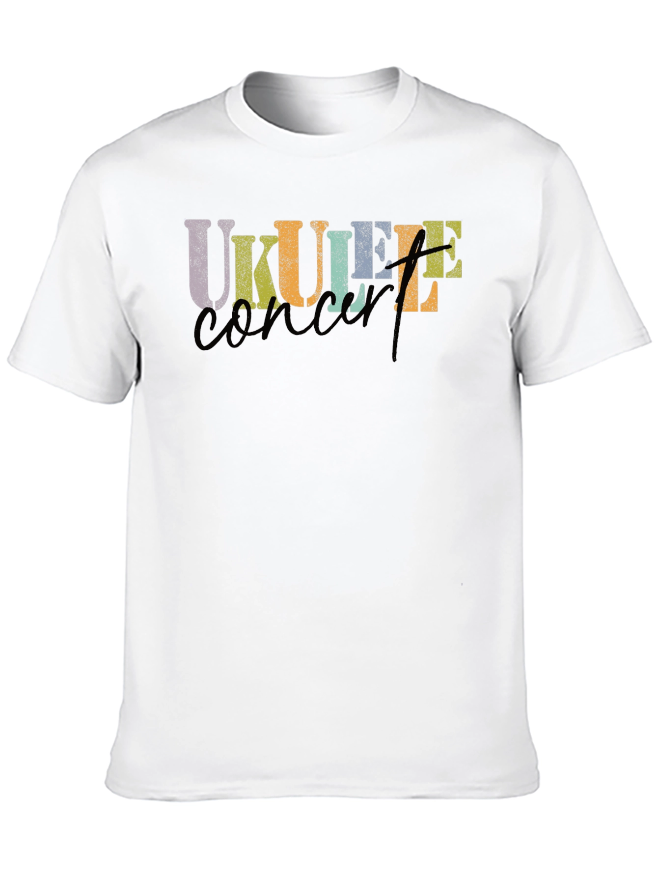 Black Ukulele Concert Black T-Shirt view 10