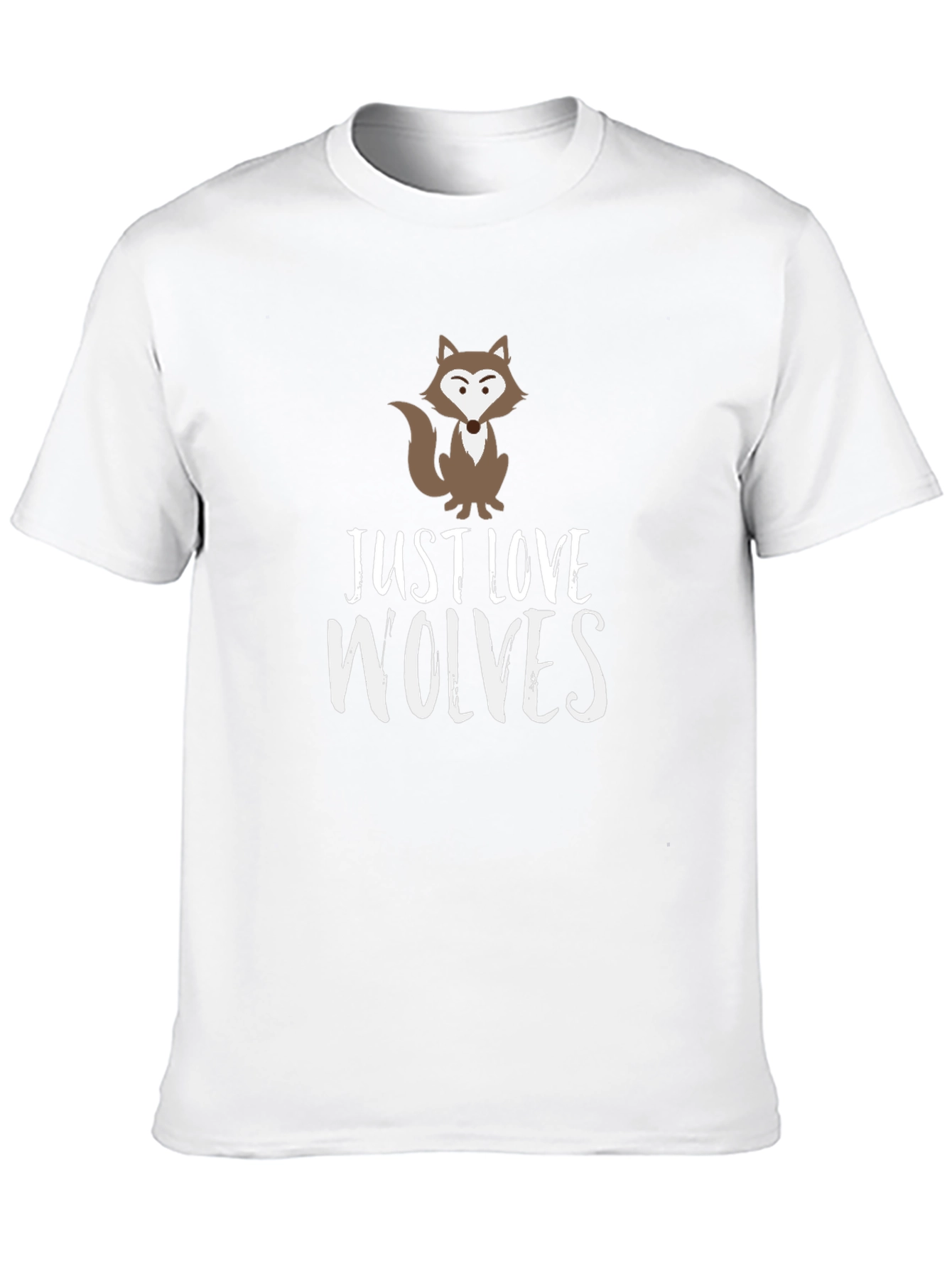 Black Just Love Wolves Graphic T-Shirt - Animal Lover Tee view 10