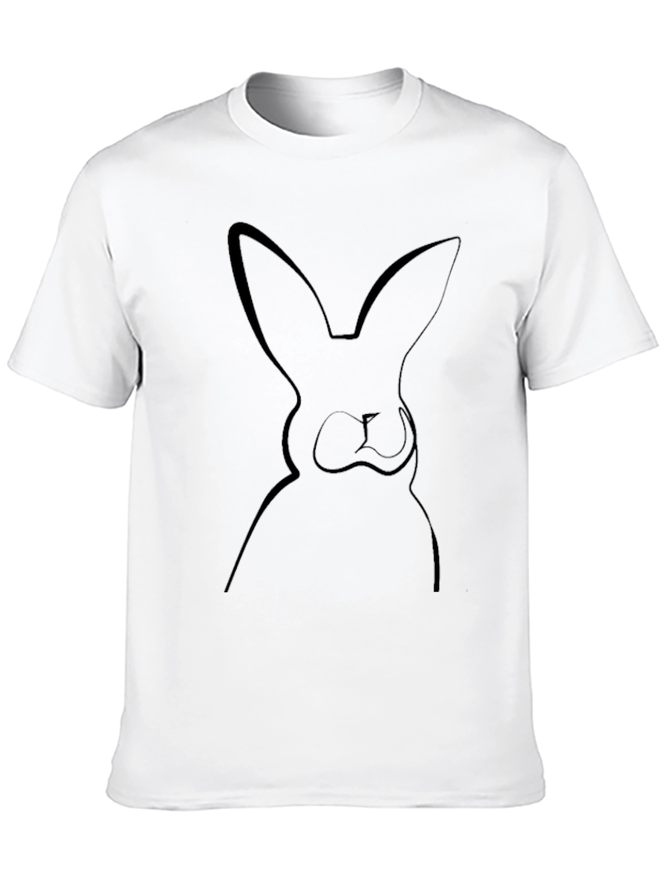 Black Black Bunny Outline Graphic Tee view 10