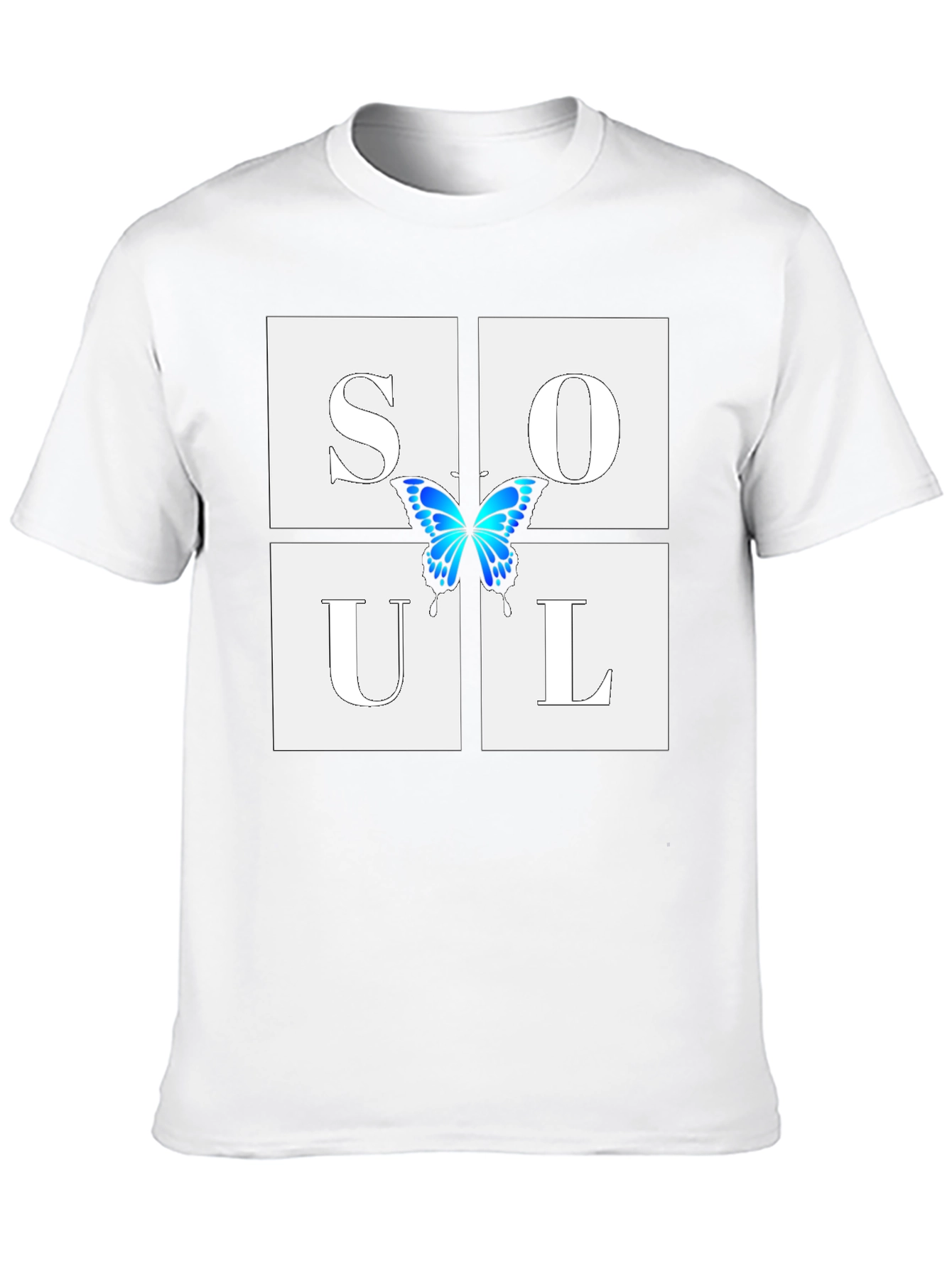 Black Soul Butterfly Graphic T-Shirt view 10