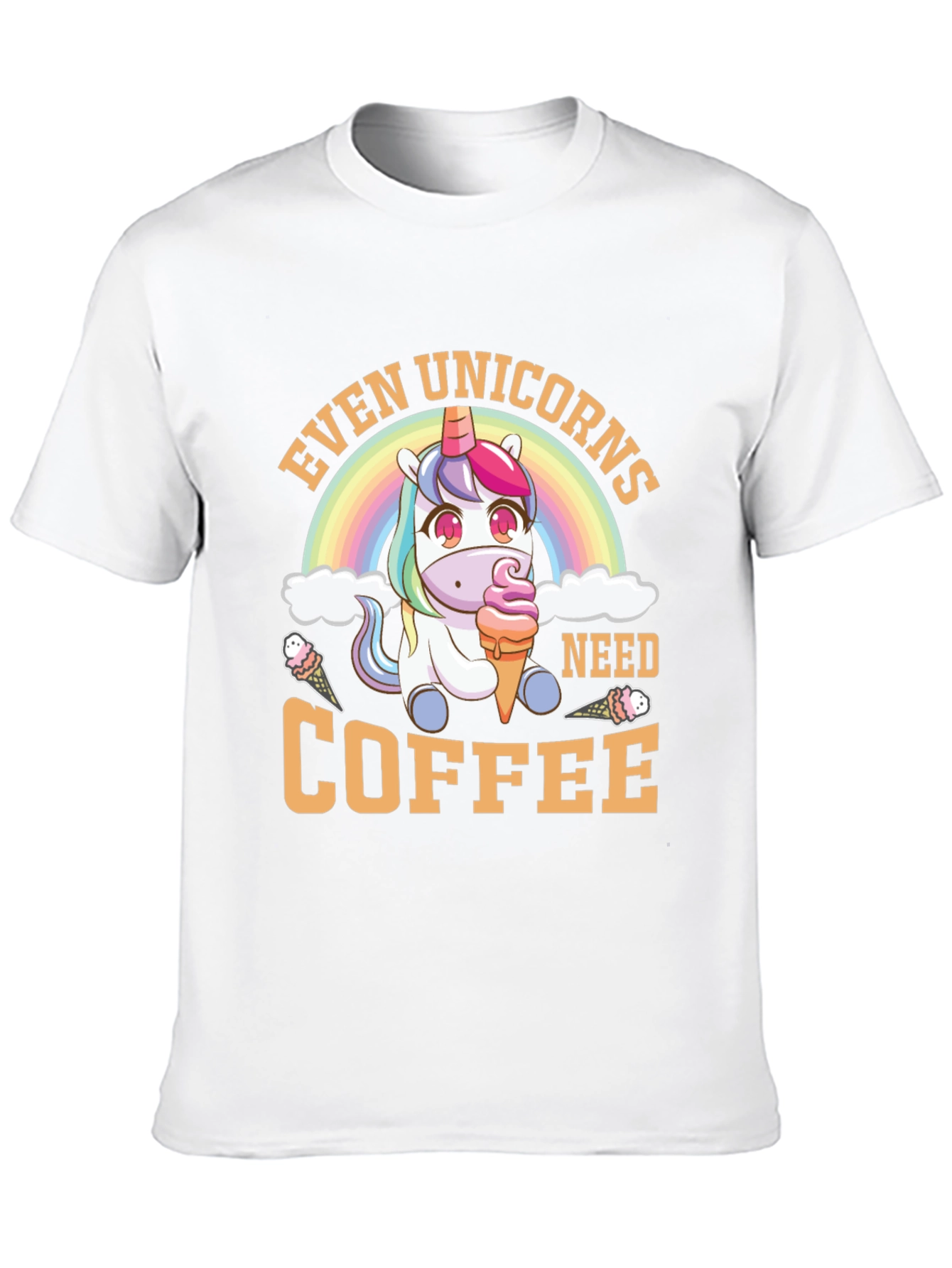Black Unicorn Coffee T-Shirt: Even Unicorns Need Coffee view 10
