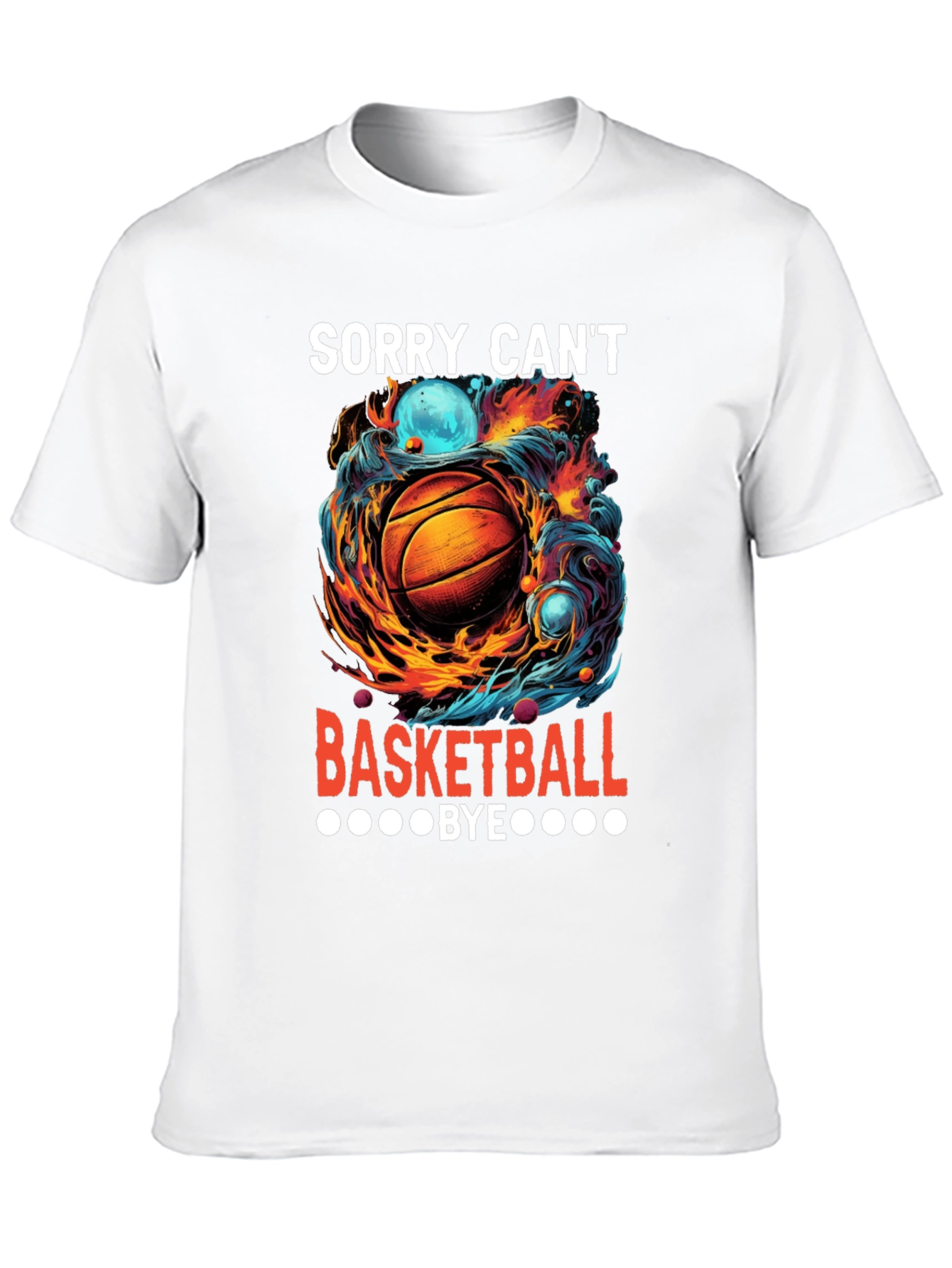 Black Sorry Can't Basketball Bye Graphic Tee view 10