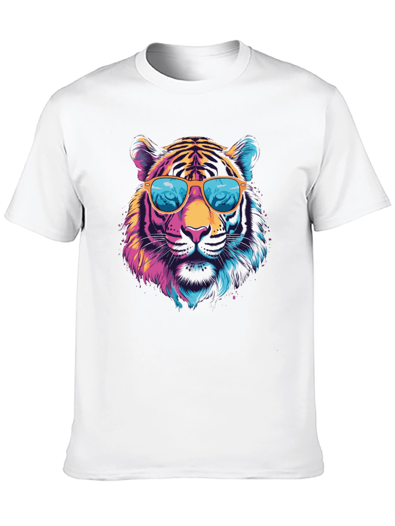 Black Cool Tiger Graphic T-Shirt view 10