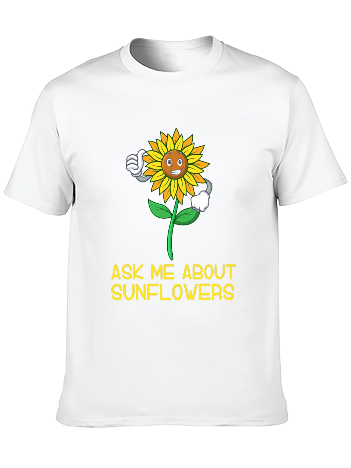 Black Ask Me About Sunflowers T-Shirt view 10